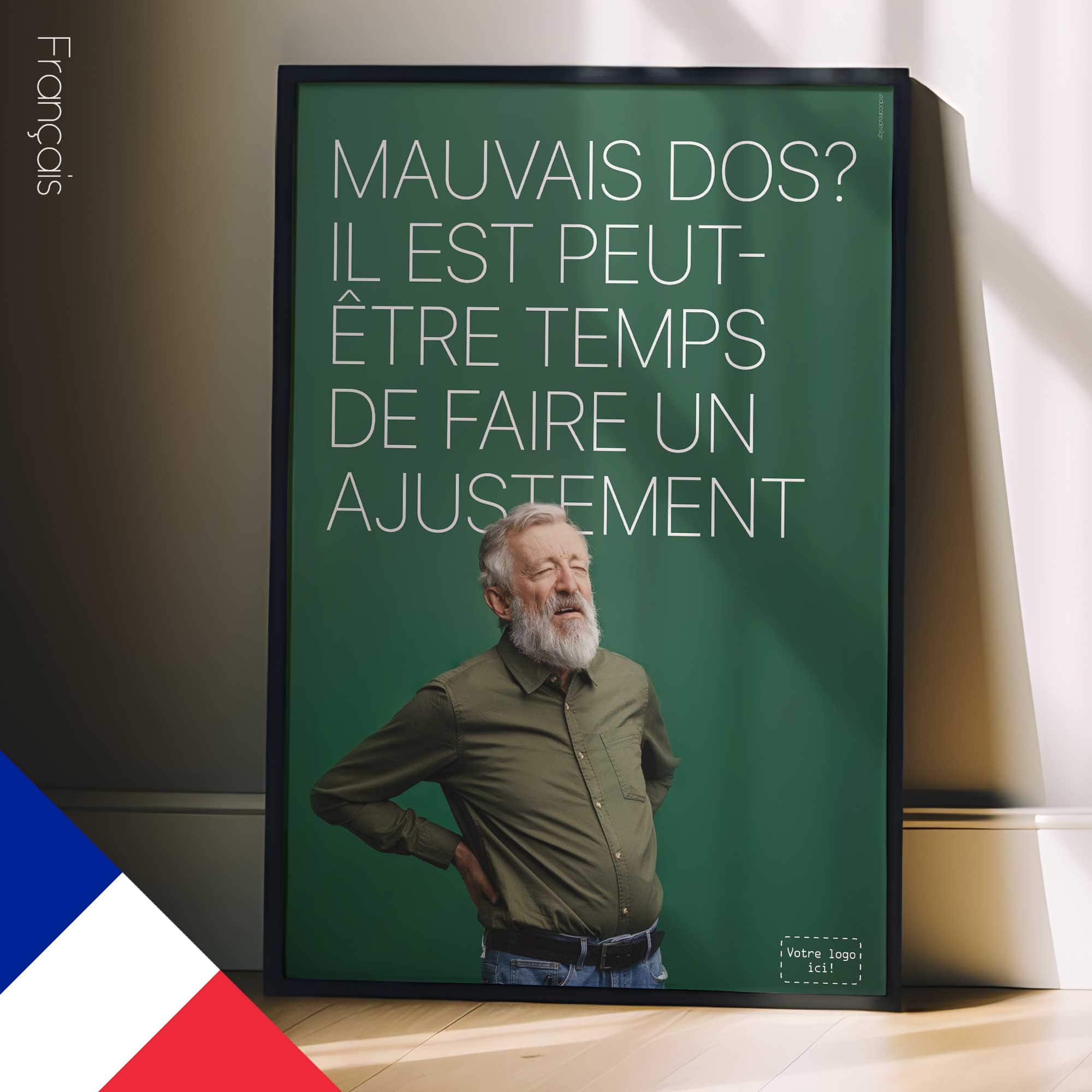 Bad back? Chiropractic poster from www.educare.design