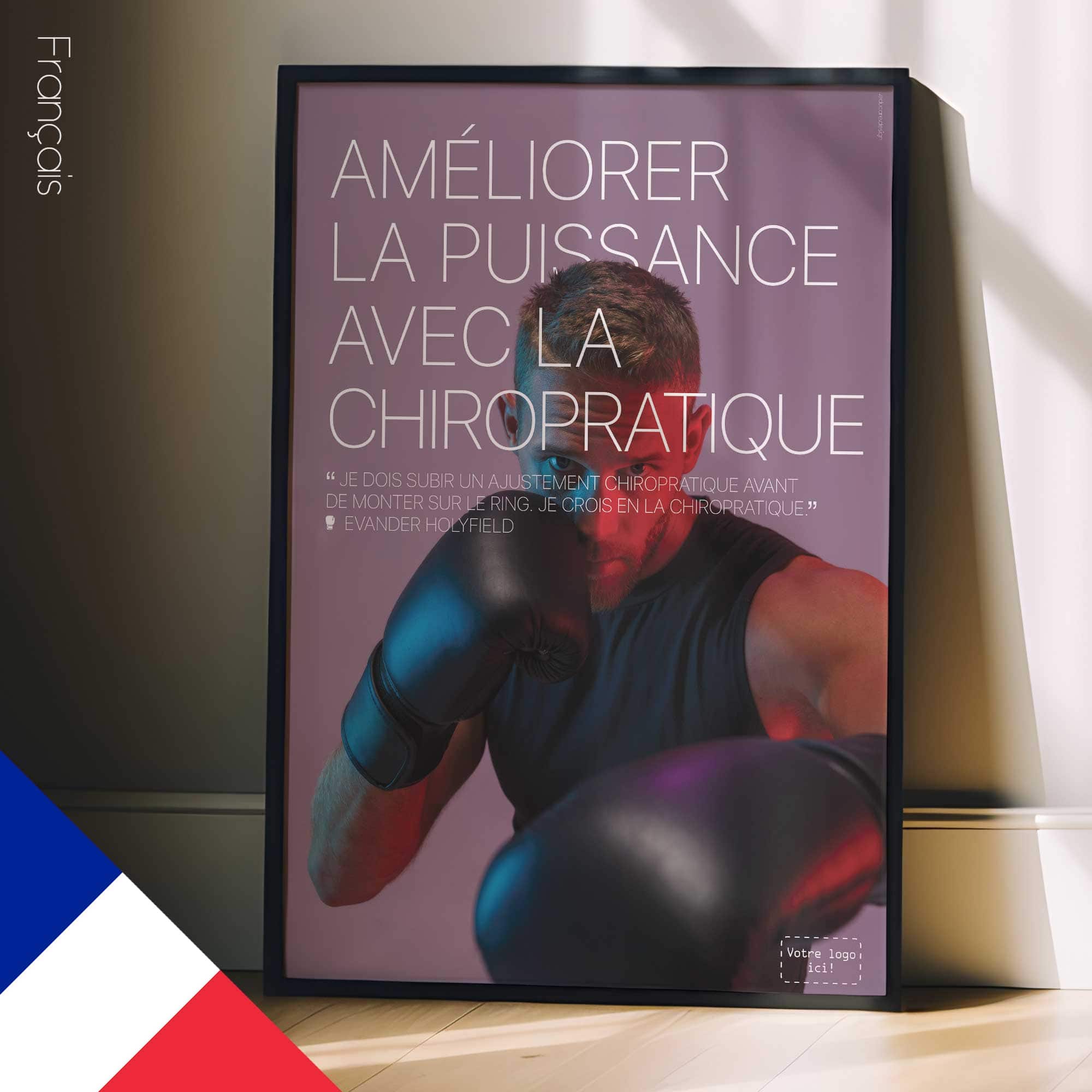 Boxing and Chiropractic.Sports poster from educare.design