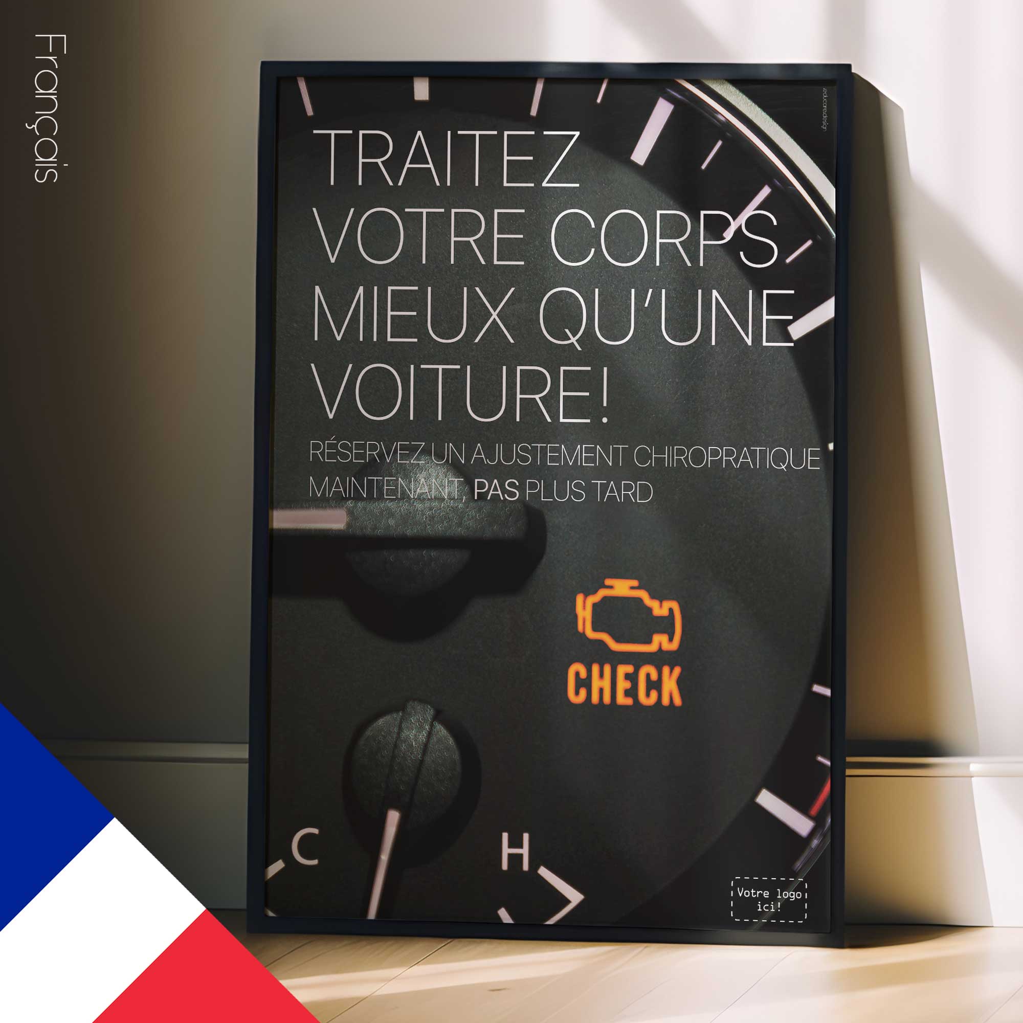 Engine Lights. Chiropractic poster from educare.design