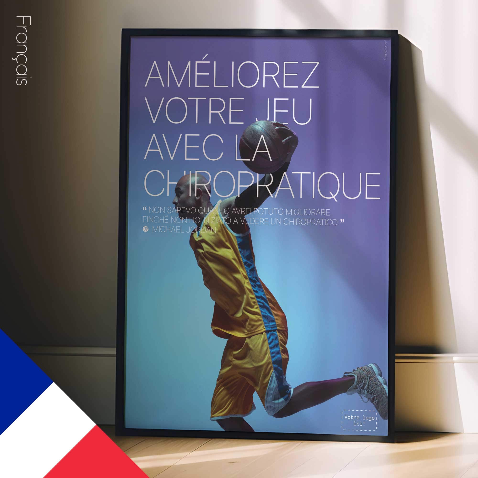 Basketball & Chiropractic. Sports poster from educare.design