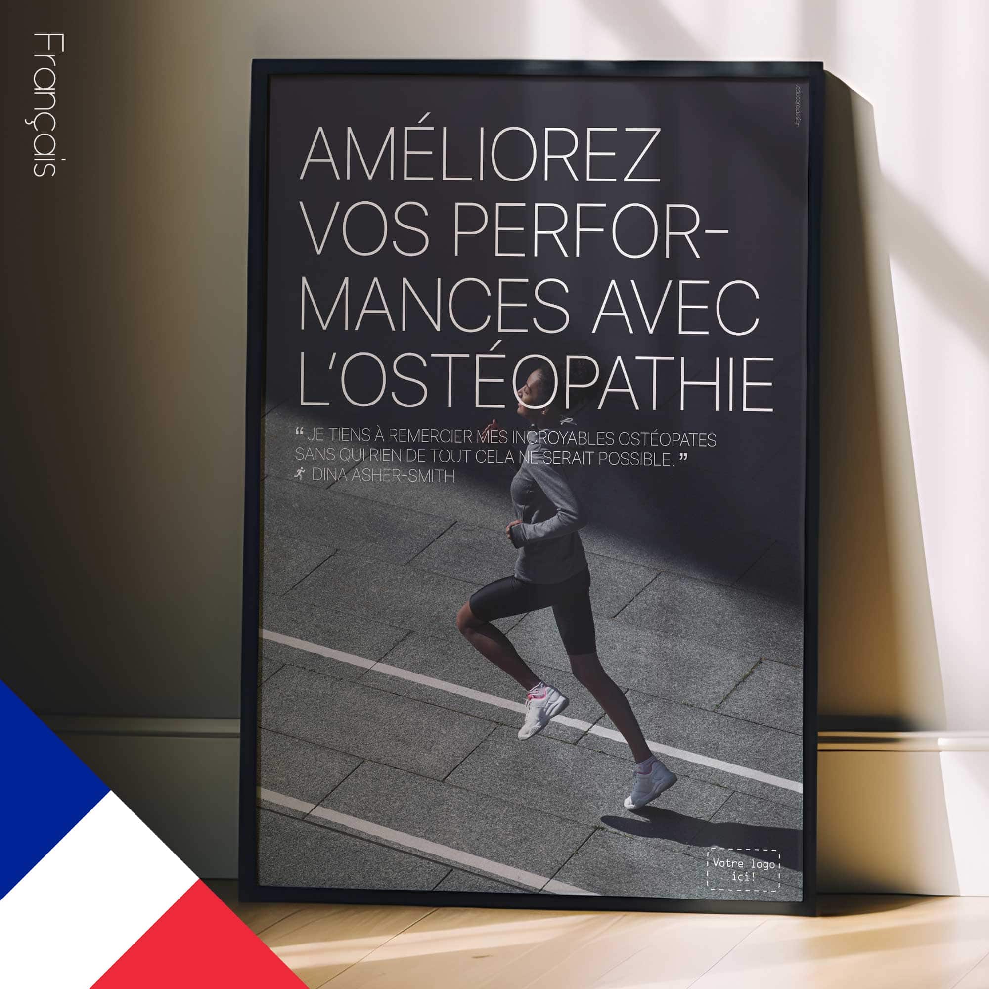 Running & Osteopathy. Osteopathic poster from educare.design