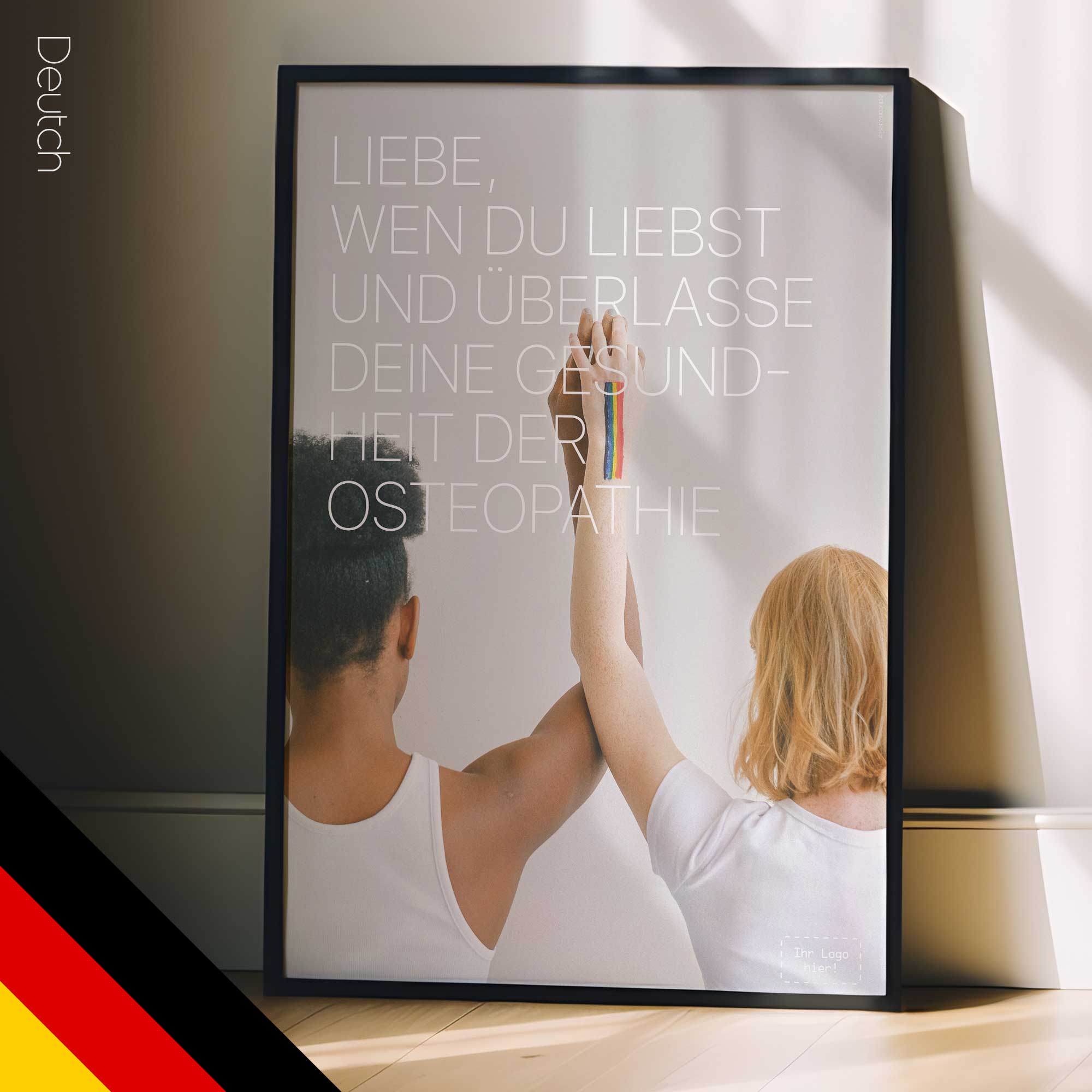 Love and Osteopathy. Healthcare poster from educare.design