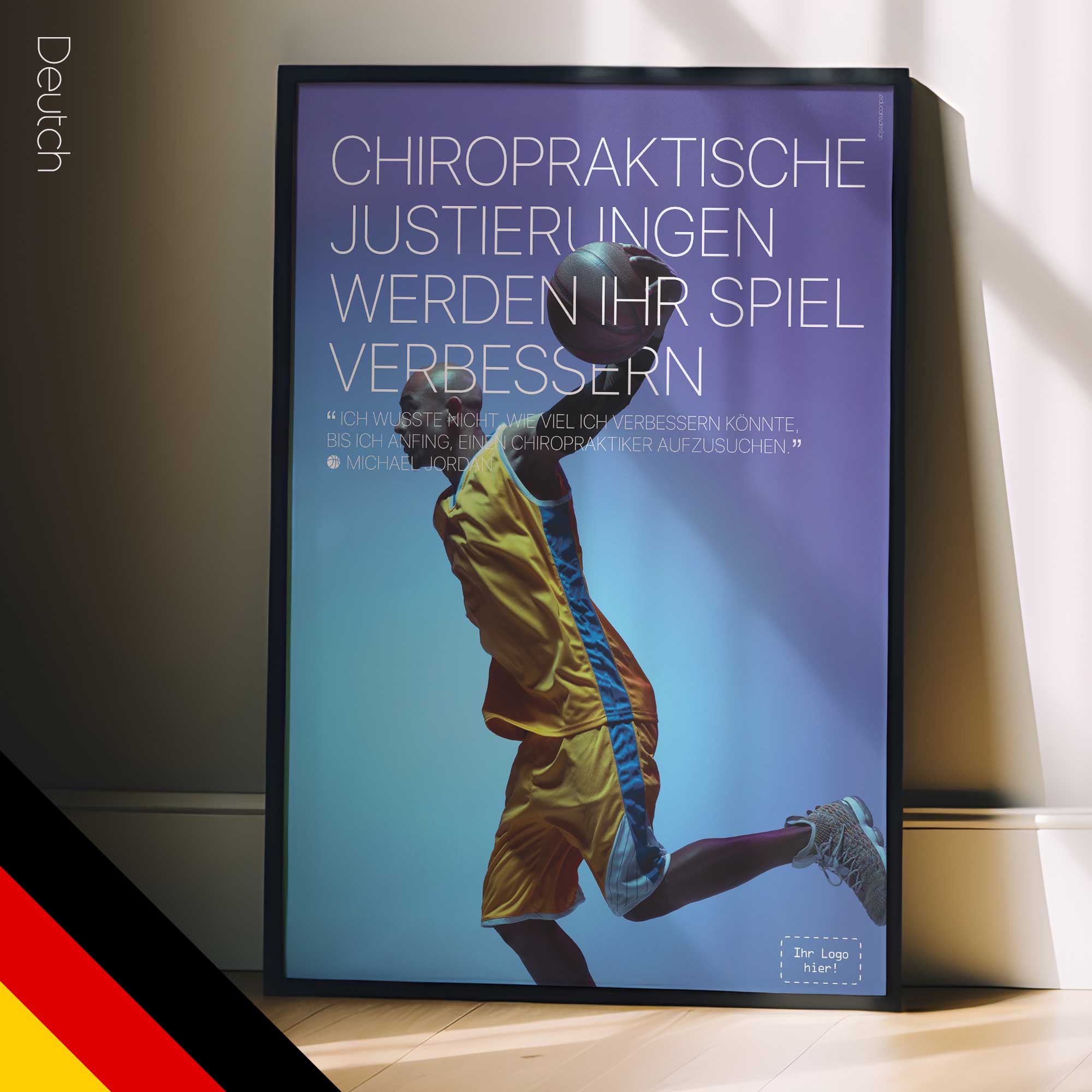 Basketball & Chiropractic. Sports poster from educare.design