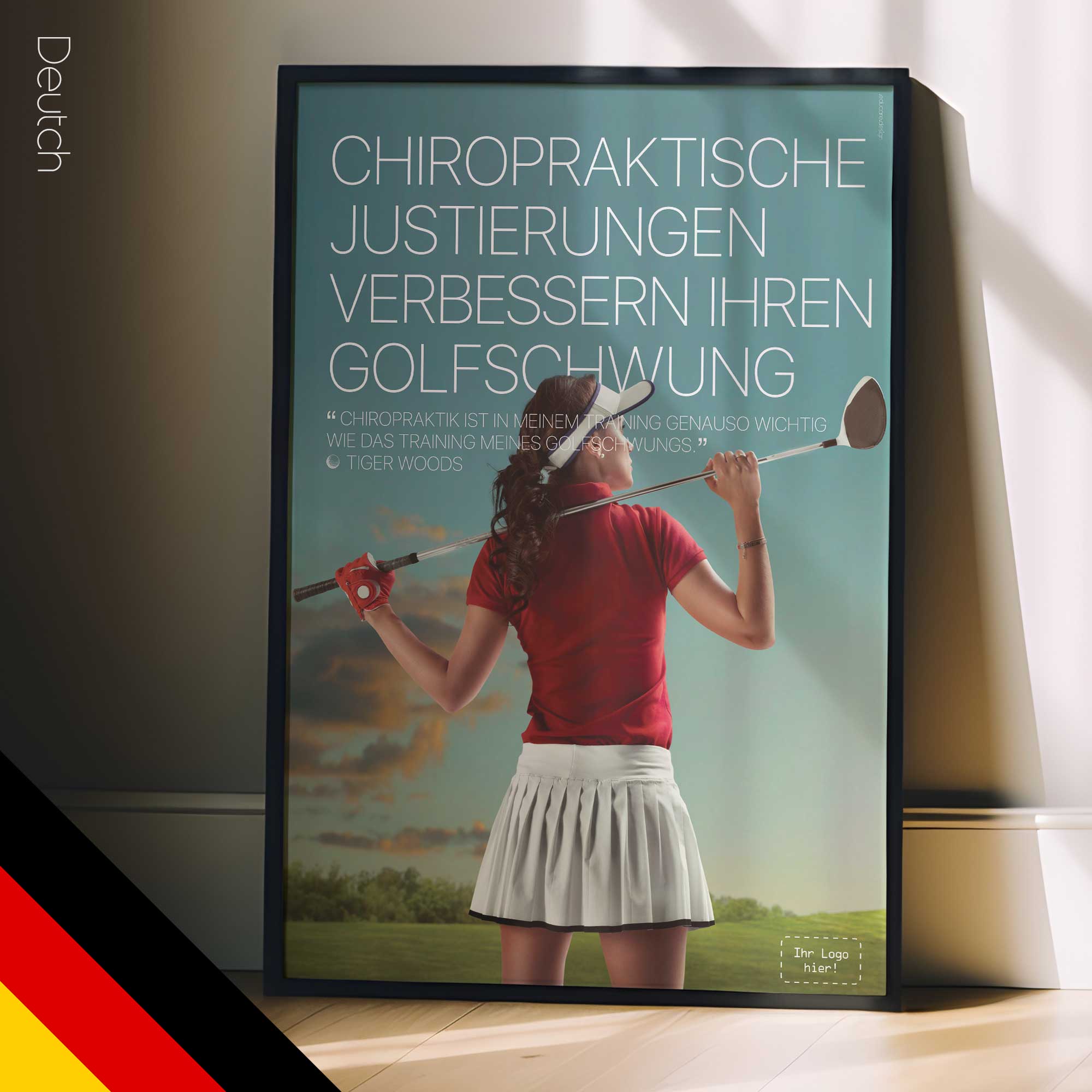 Golf & Chiropractic. Sports poster from educare.design