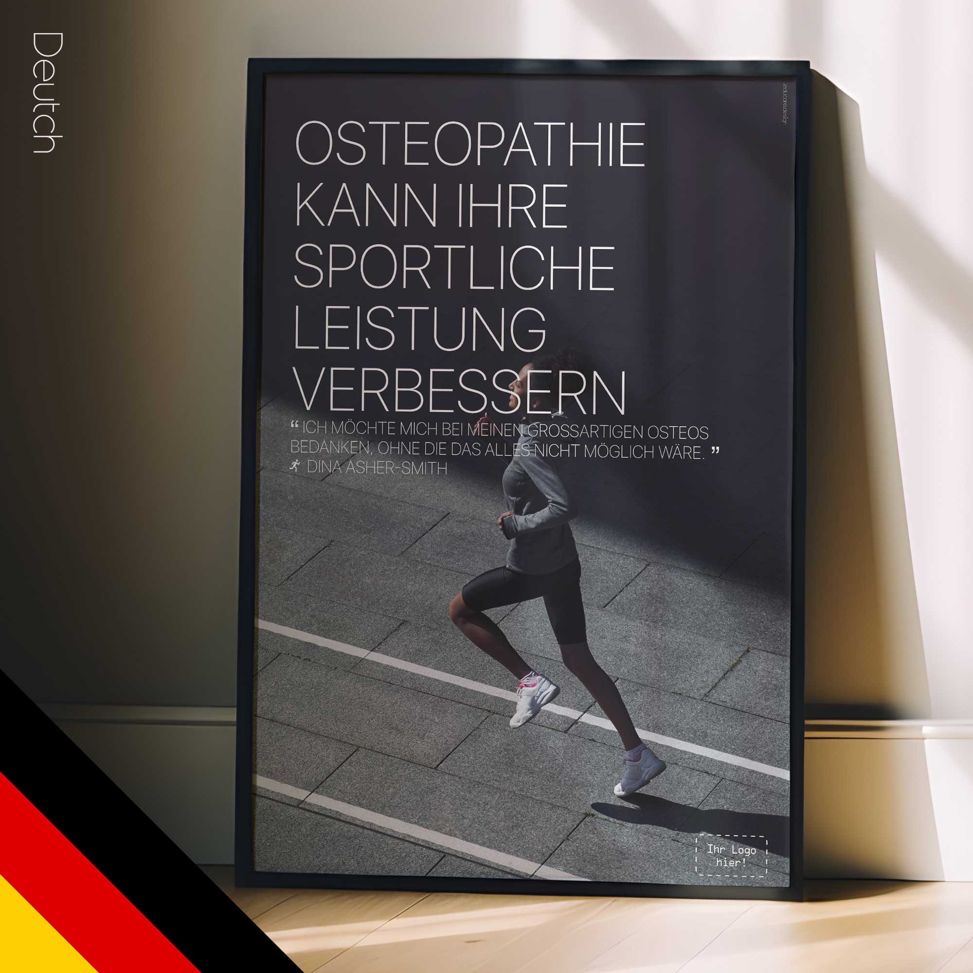 Running & Osteopathy. Osteopathic poster from educare.design