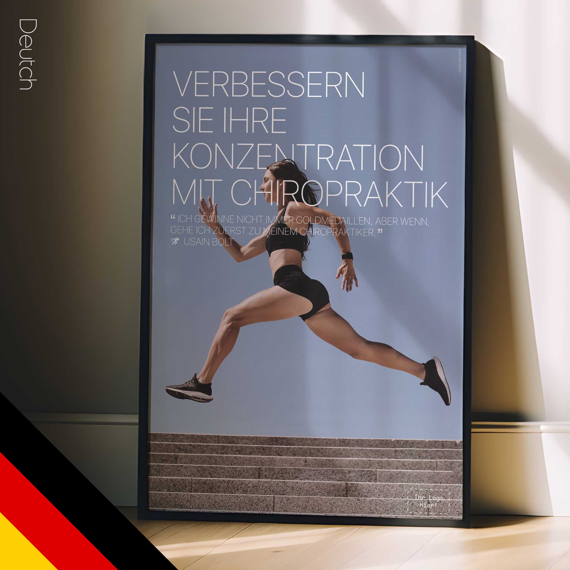 Running & Chiropractic. Sports poster from educare.design