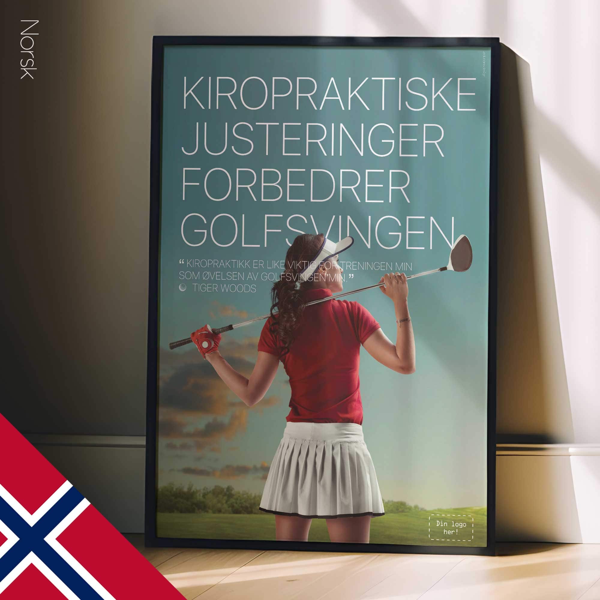 Golf & Chiropractic. Sports poster from educare.design