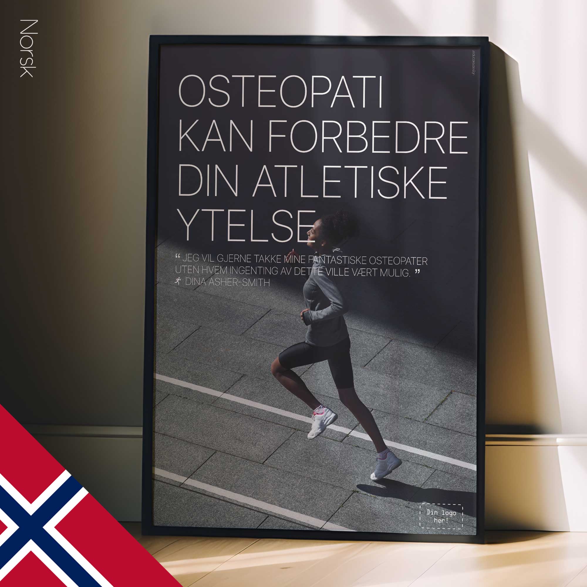 Running & Osteopathy. Osteopathic poster from educare.design