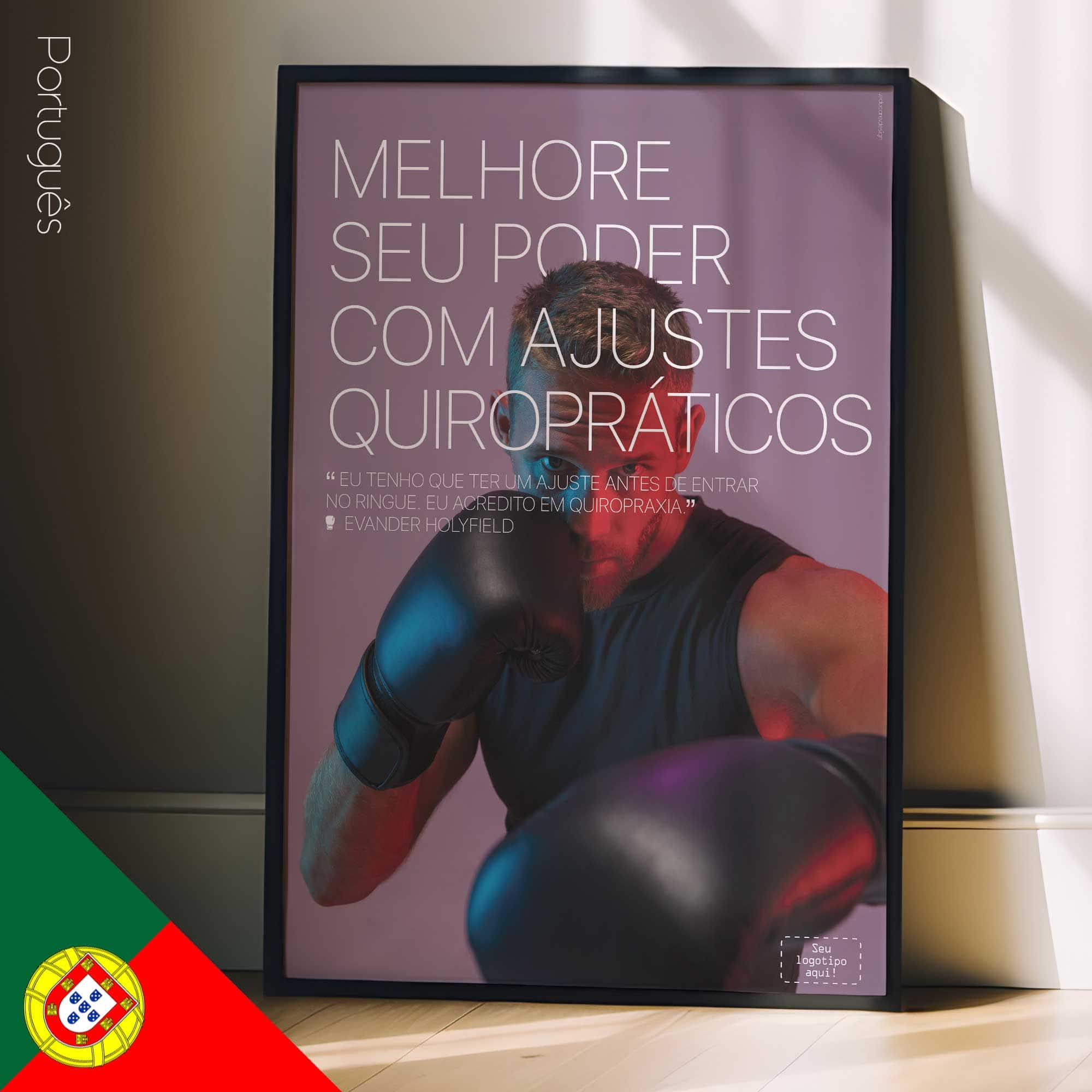 Boxing and Chiropractic.Sports poster from educare.design