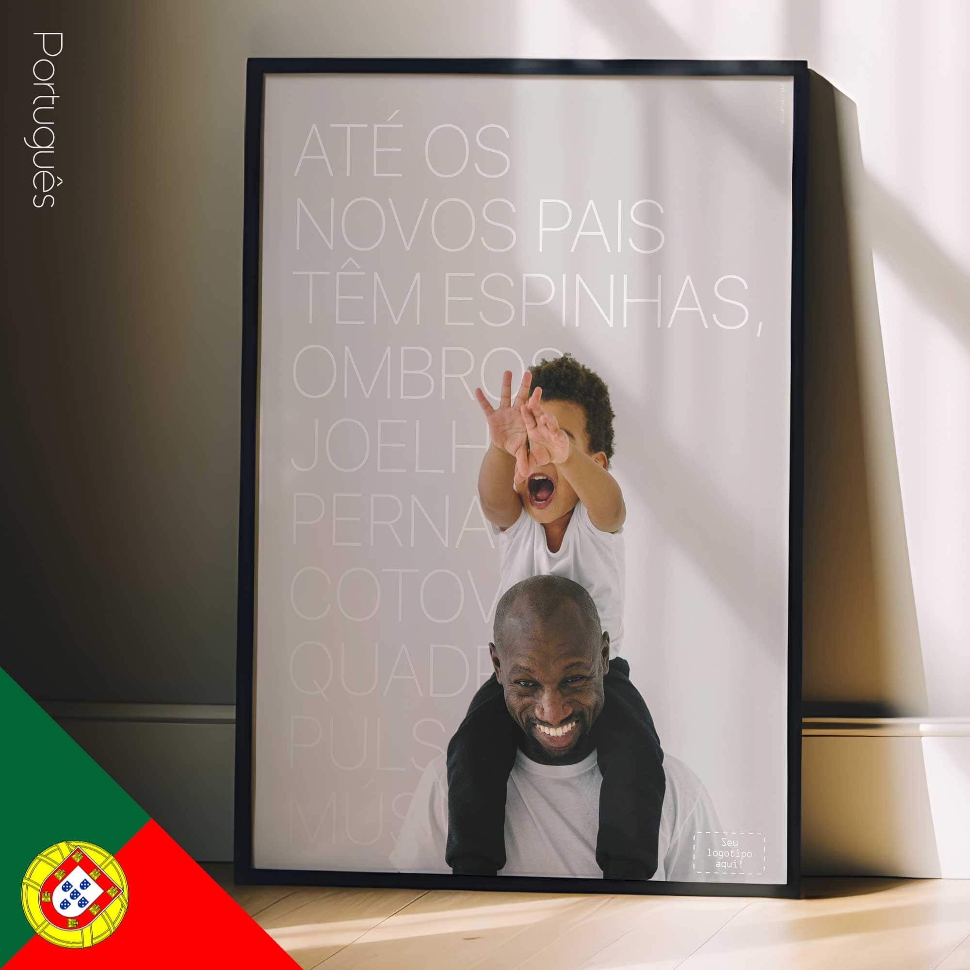 Même les nouveaux papas. Affiche pour une meilleure santé sur www.educare.design