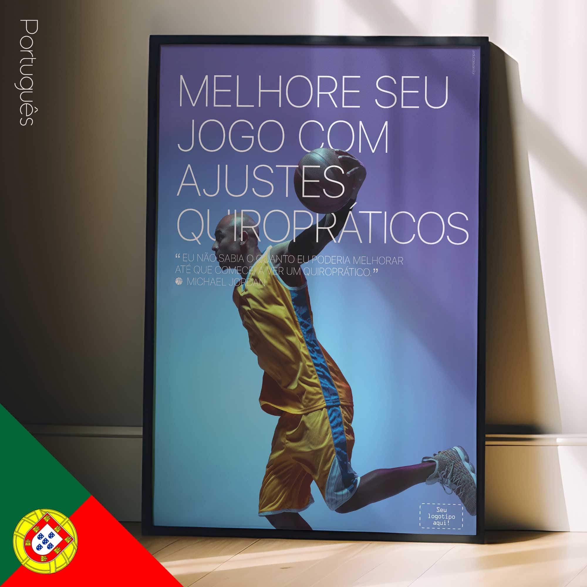 Basketball & Chiropractic. Sports poster from educare.design