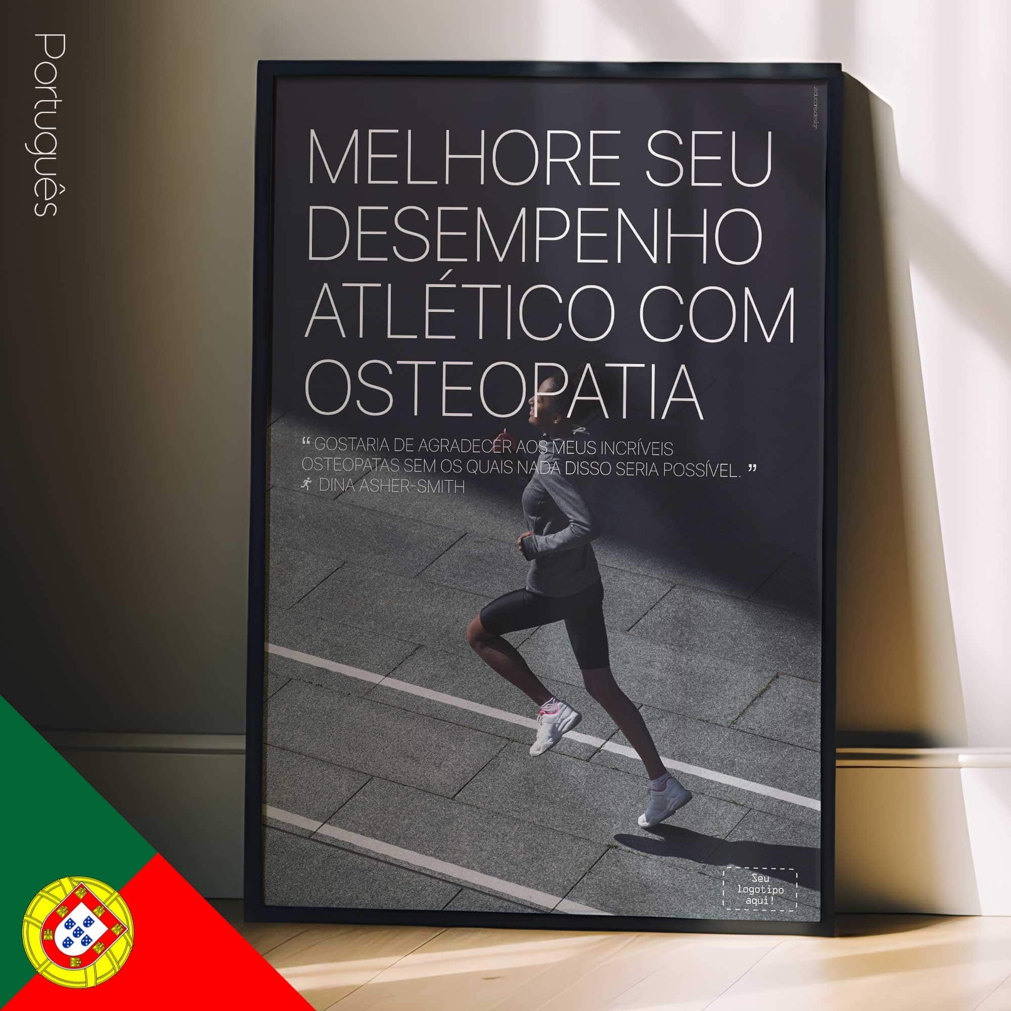 Running & Osteopathy. Osteopathic poster from educare.design