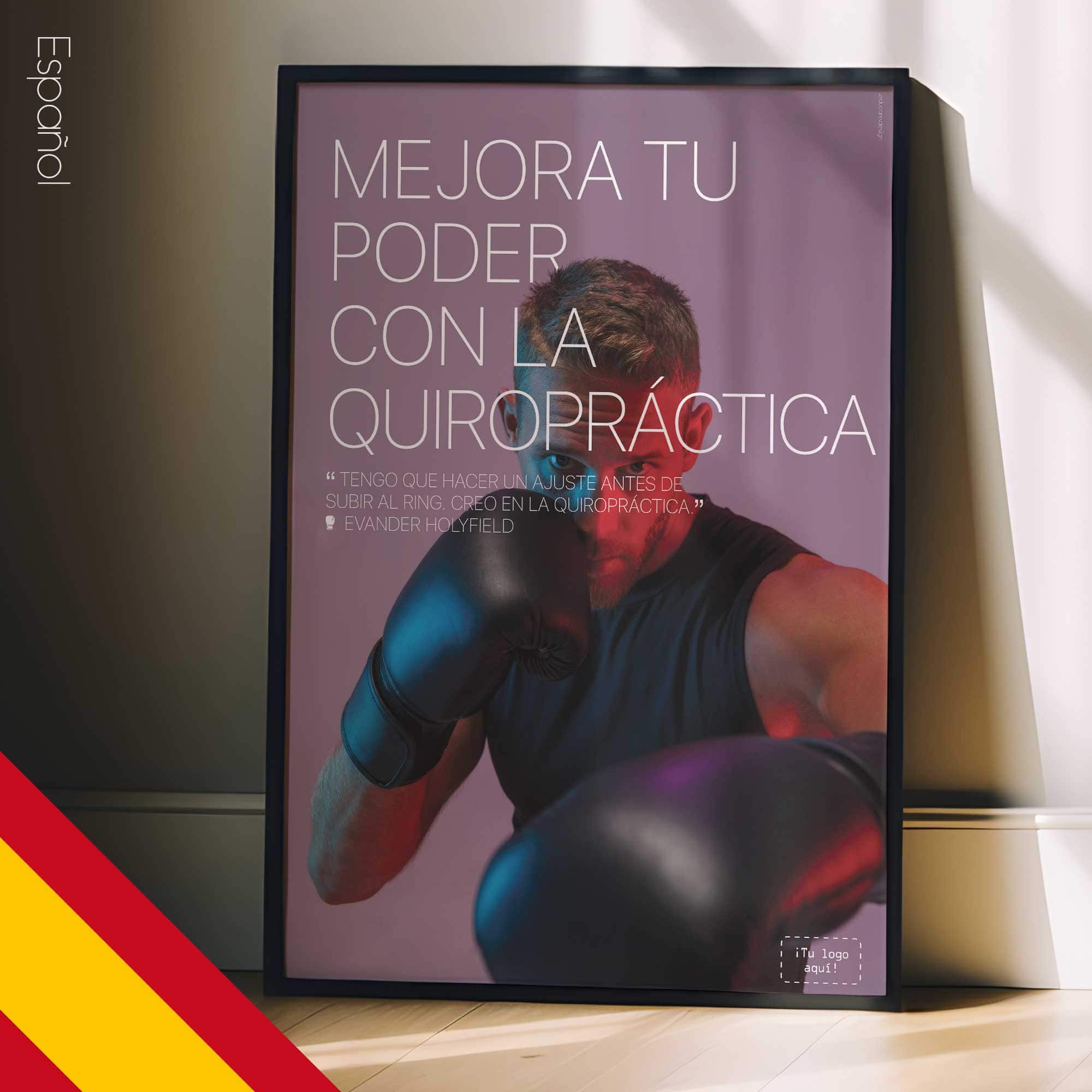 Boxing and Chiropractic.Sports poster from educare.design