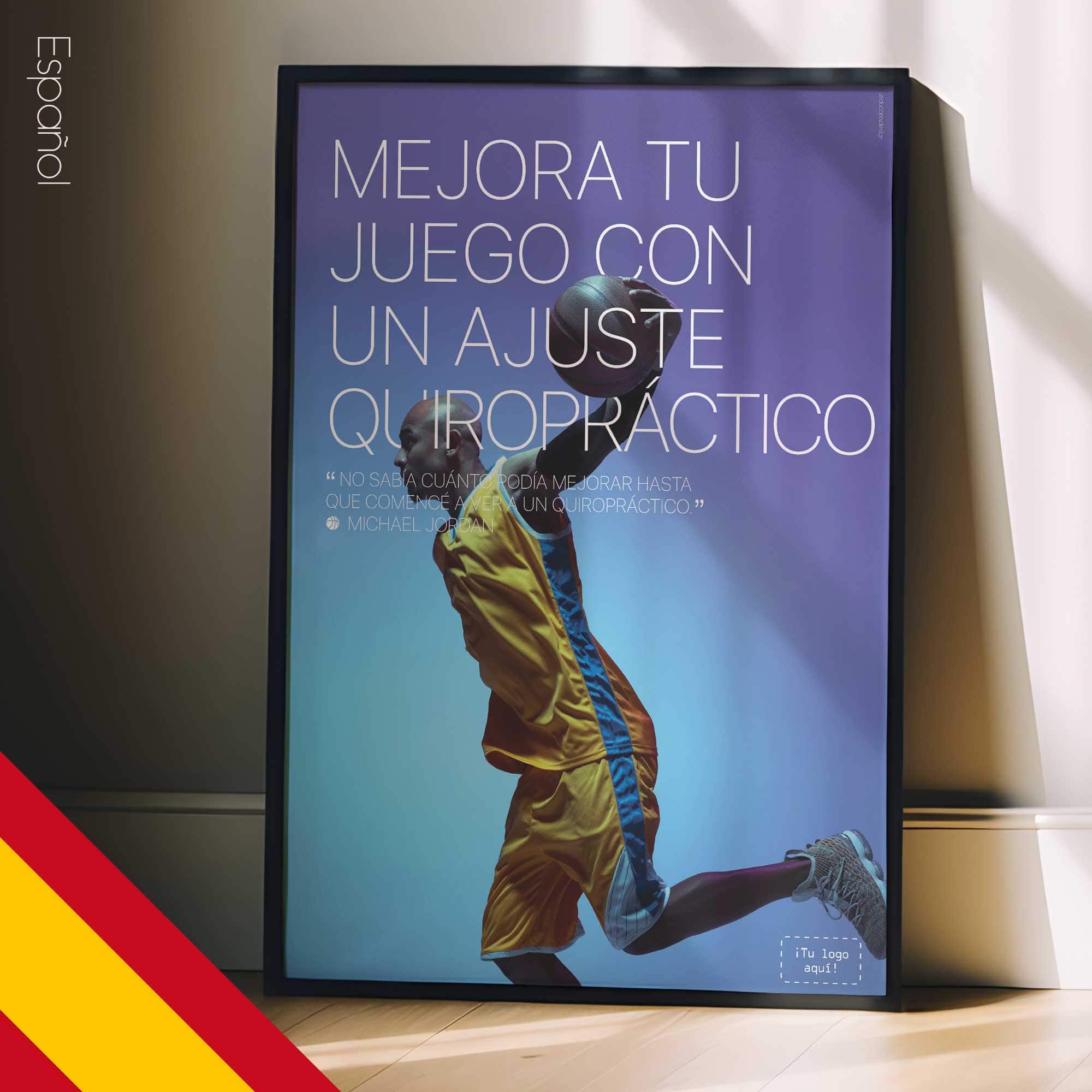 Basketball & Chiropractic. Sports poster from educare.design