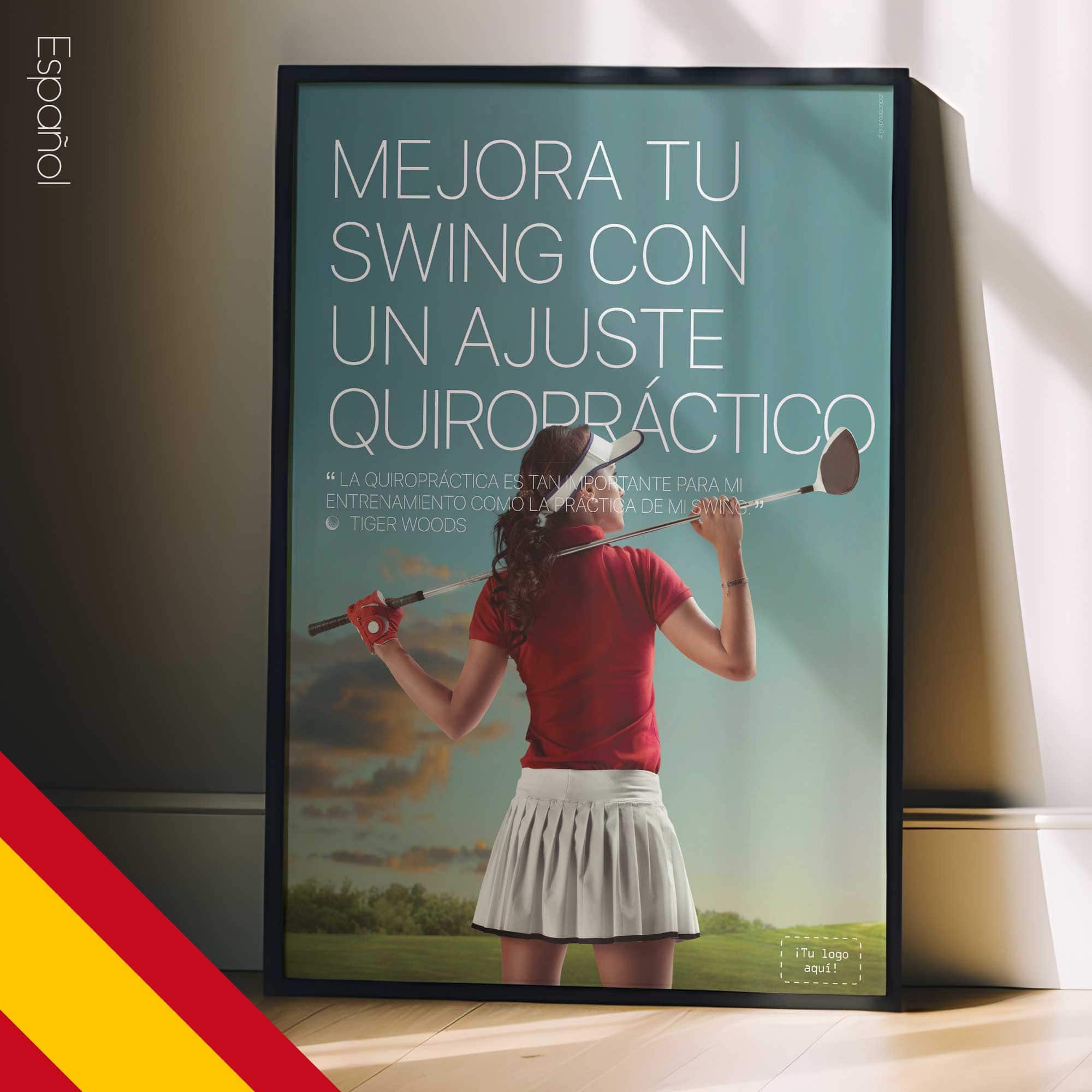 Golf & Chiropractic. Sports poster from educare.design