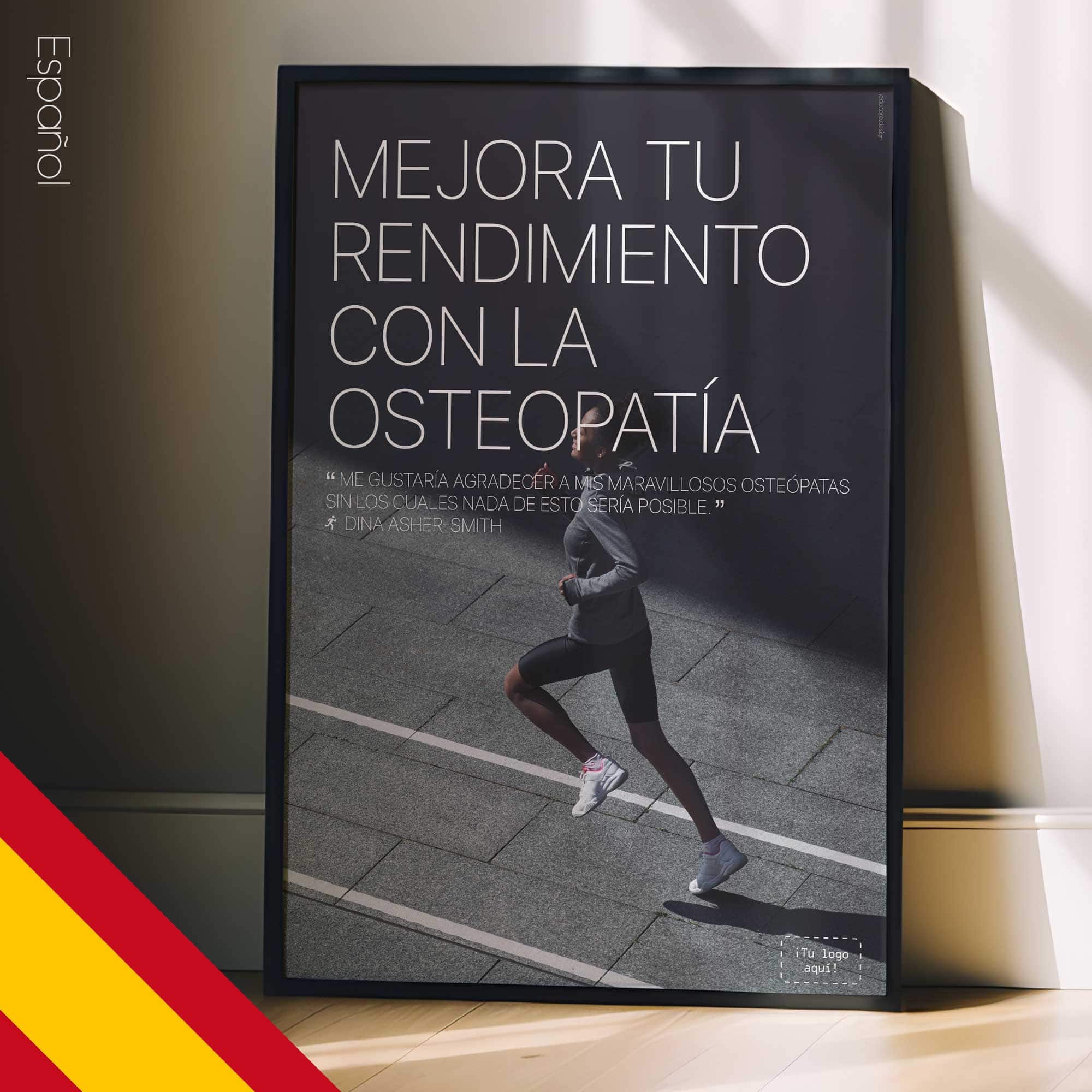 Running & Osteopathy. Osteopathic poster from educare.design