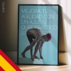 Nuoto e chiropratica. Poster sportivo da educare.design