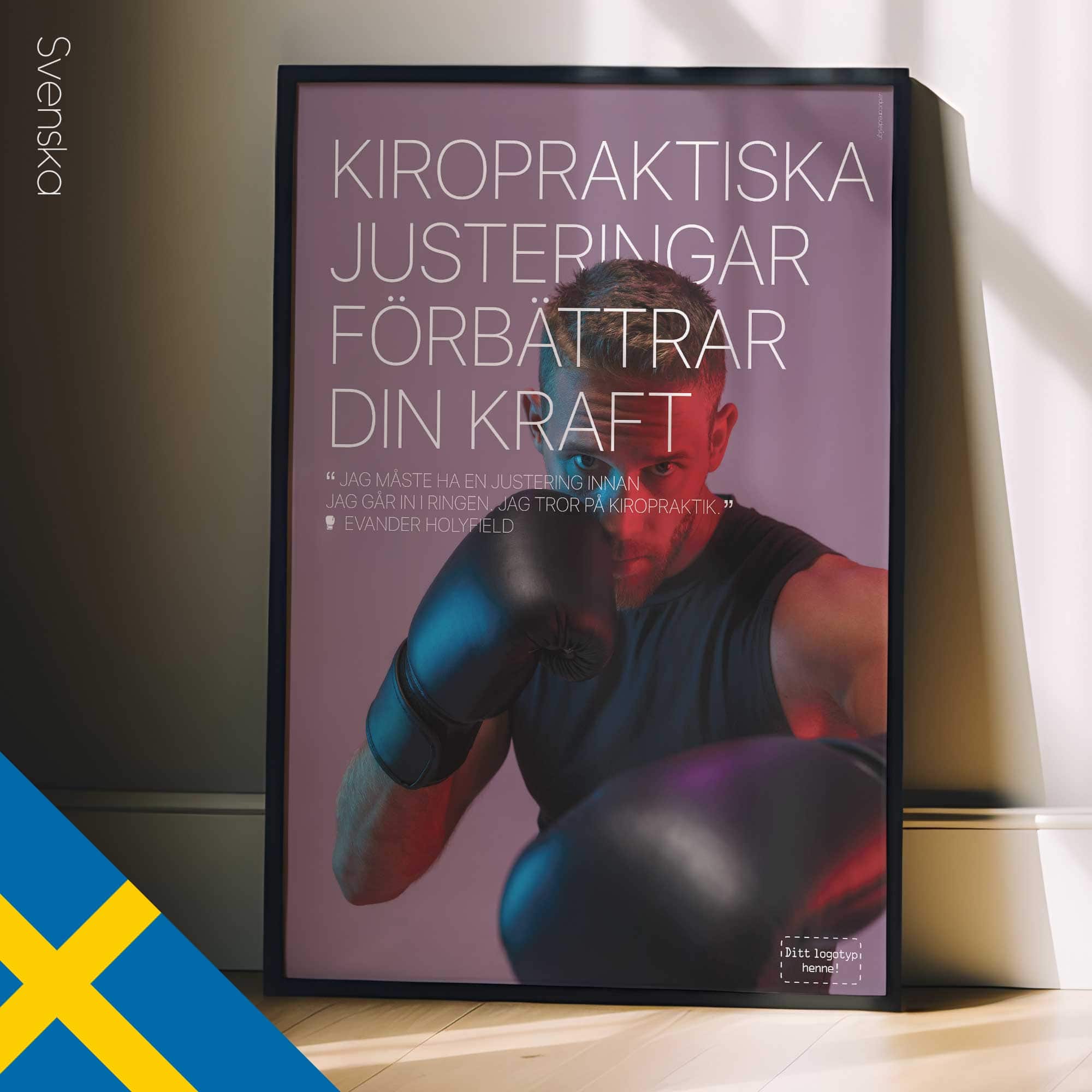 Boxing and Chiropractic. Sports poster from educare.design