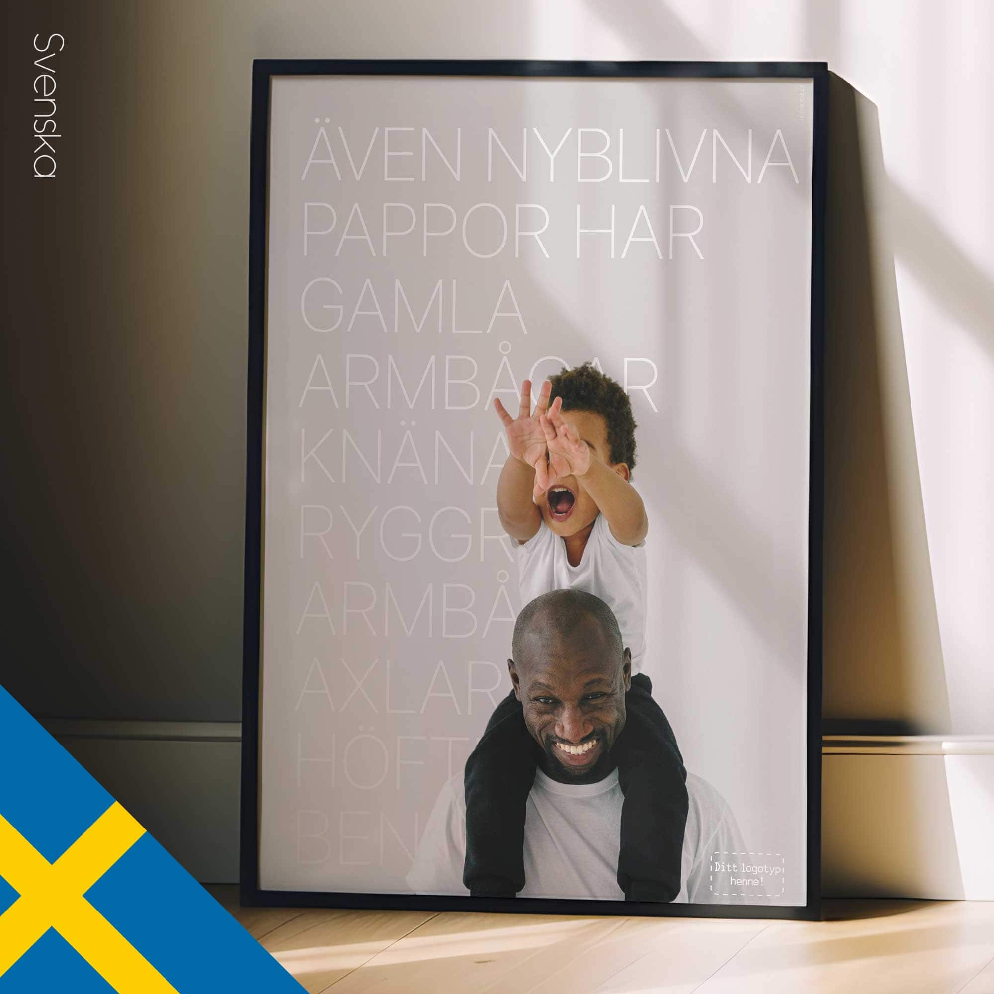 Même les nouveaux papas. Affiche pour une meilleure santé sur www.educare.design