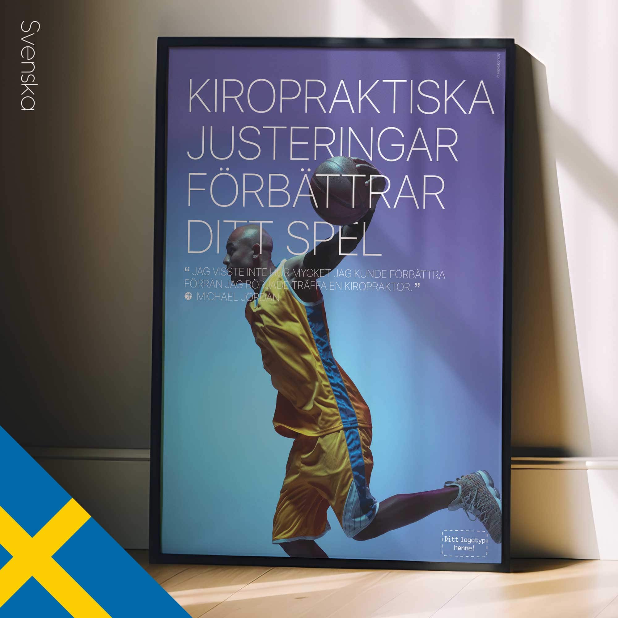 Basketball & Chiropractic. Sports poster from educare.design