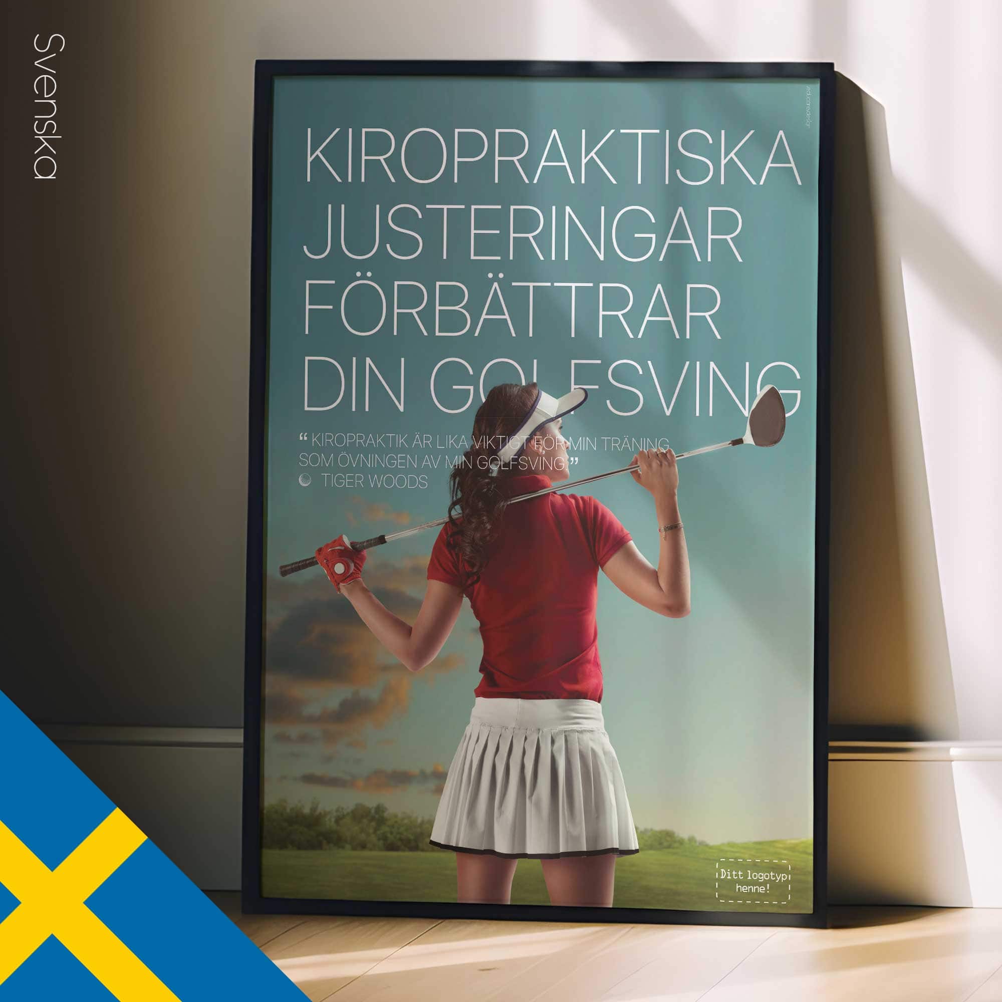 Golf & Chiropractic. Sports poster from educare.design