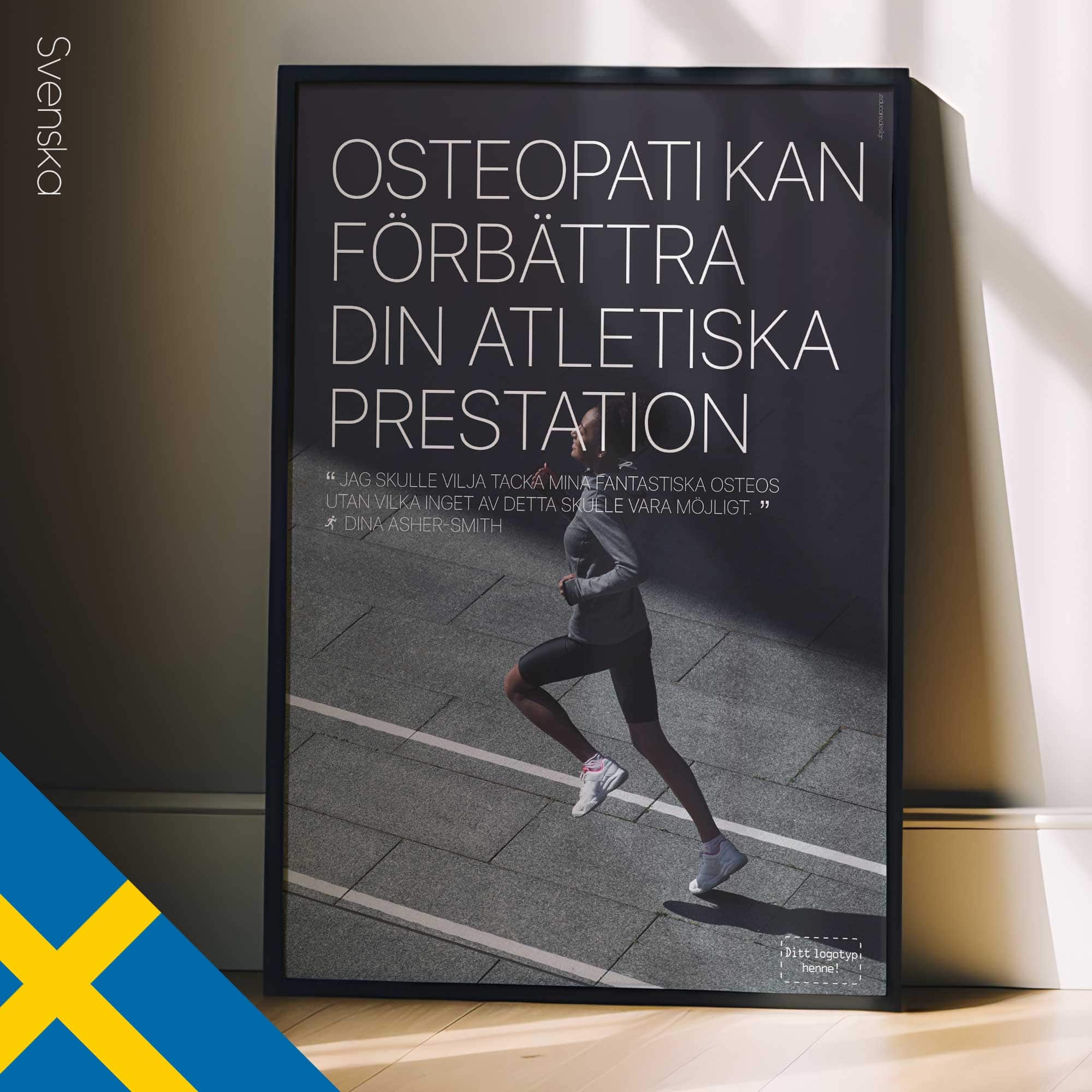 Running & Osteopathy. Osteopathic poster from educare.design