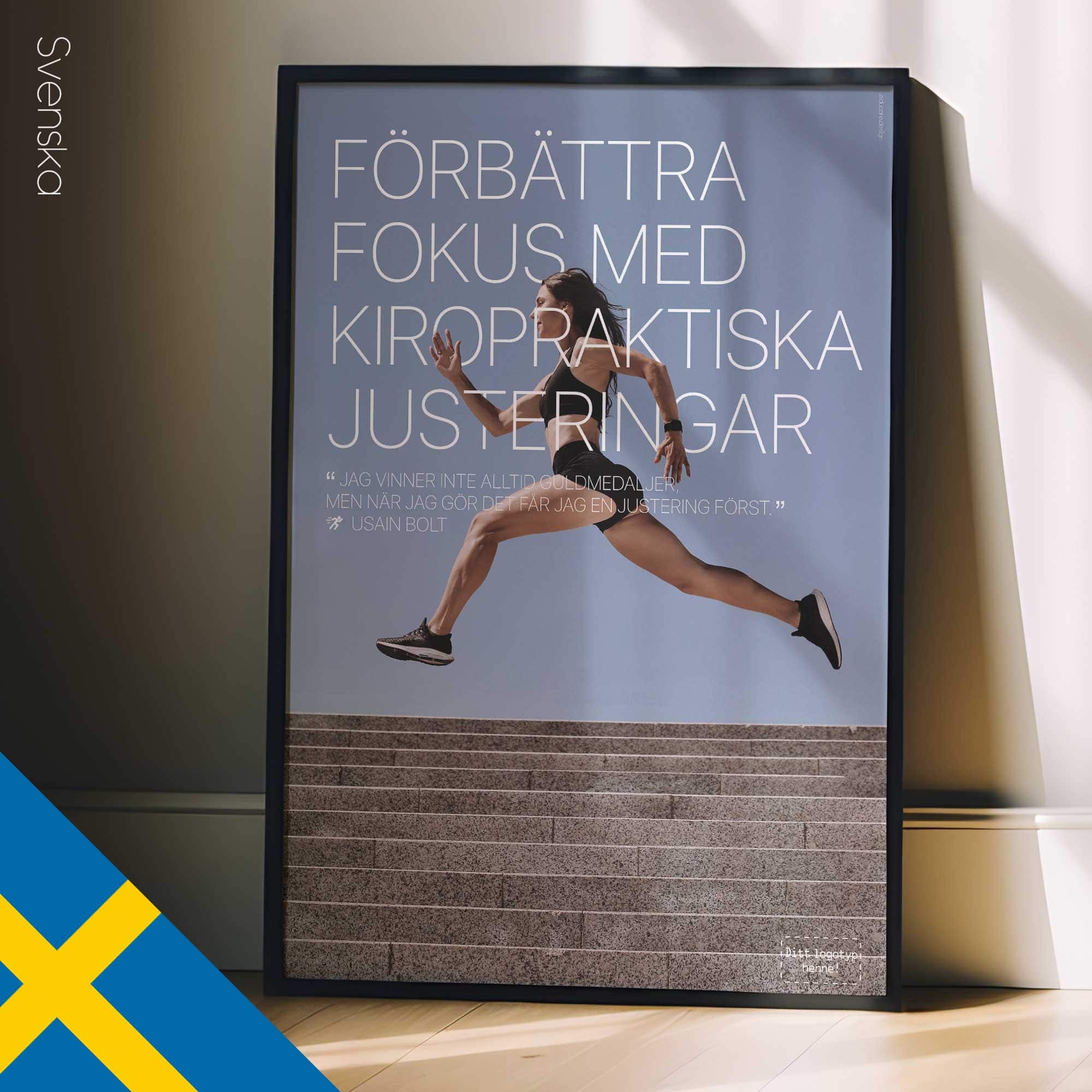 Running & Chiropractic. Sports poster from educare.design