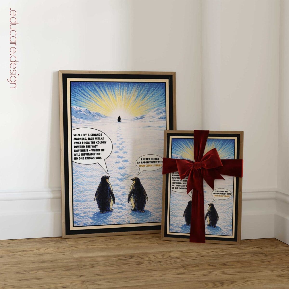 The Nihilist Penguin – Customise with your clinic's name!