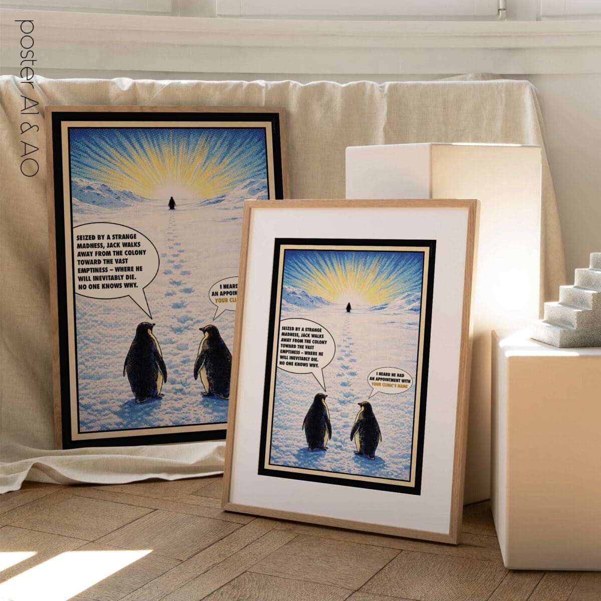 The Nihilist Penguin – Customise with your clinic's name!