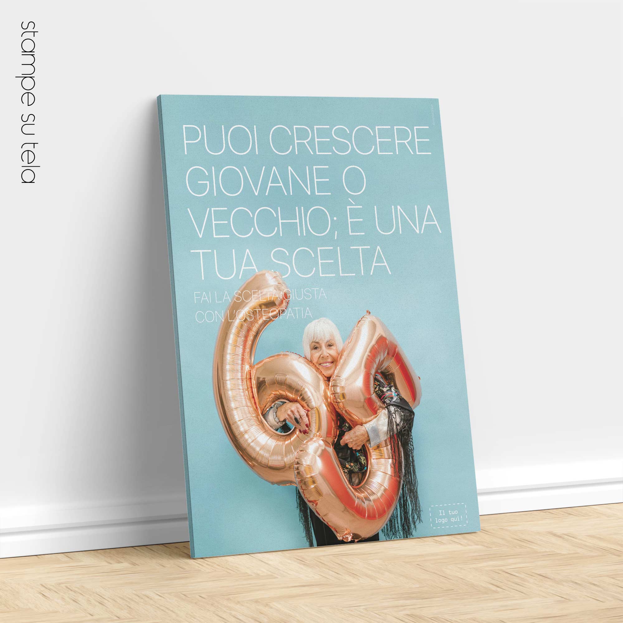 La scelta giusta con l'osteopatia. Poster sull'assistenza sanitaria da educare.design