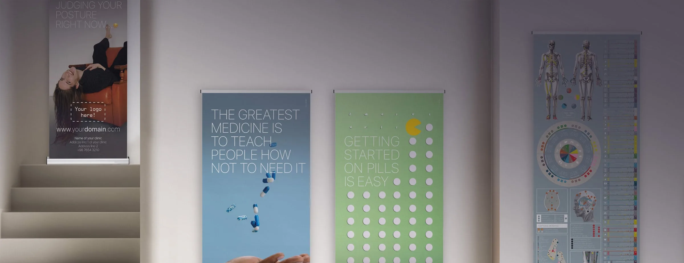Rollup banners for medical offices from educare.design