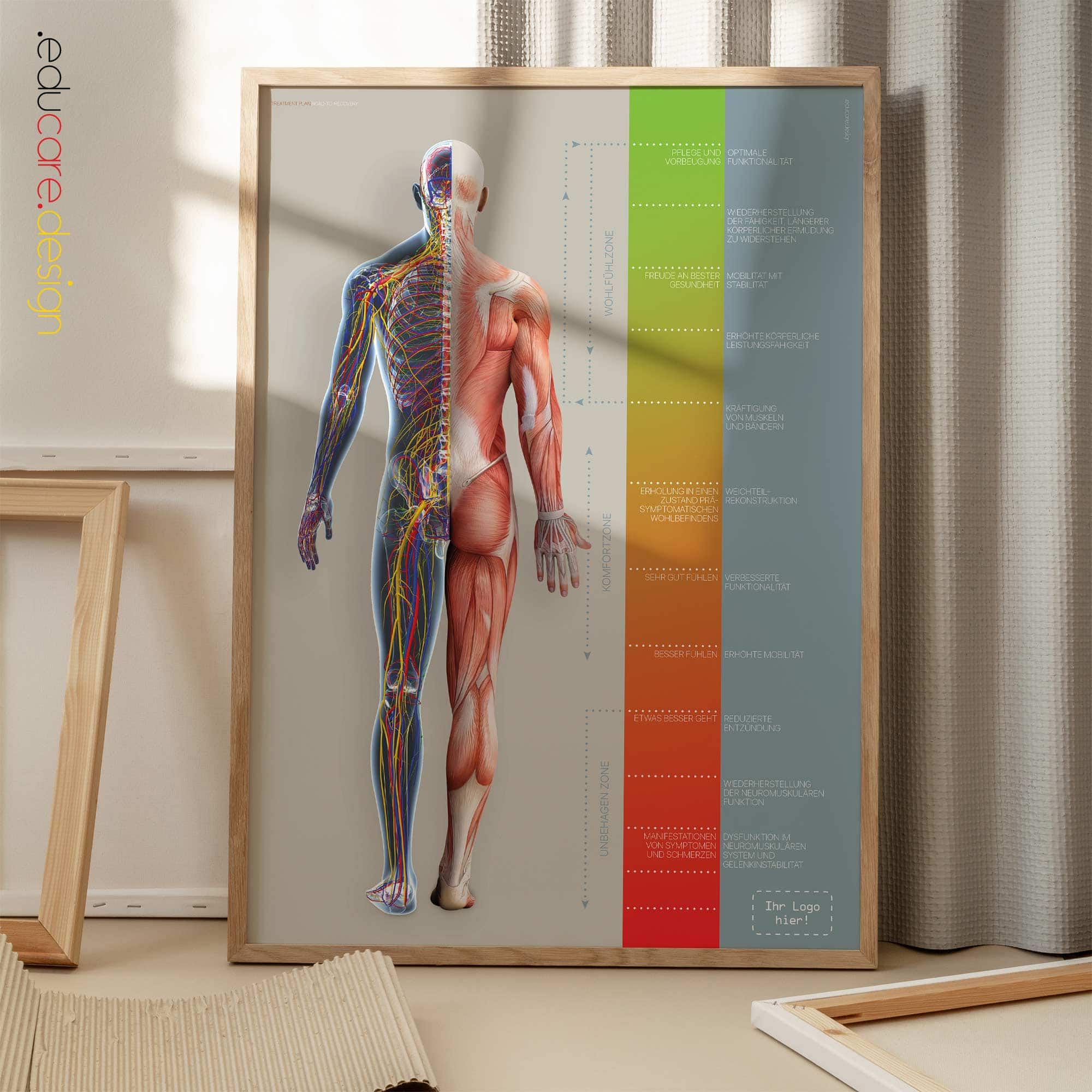 Behandlungsplan (Weg zur Genesung) Anatomie-Chart für Praxen und Kliniken