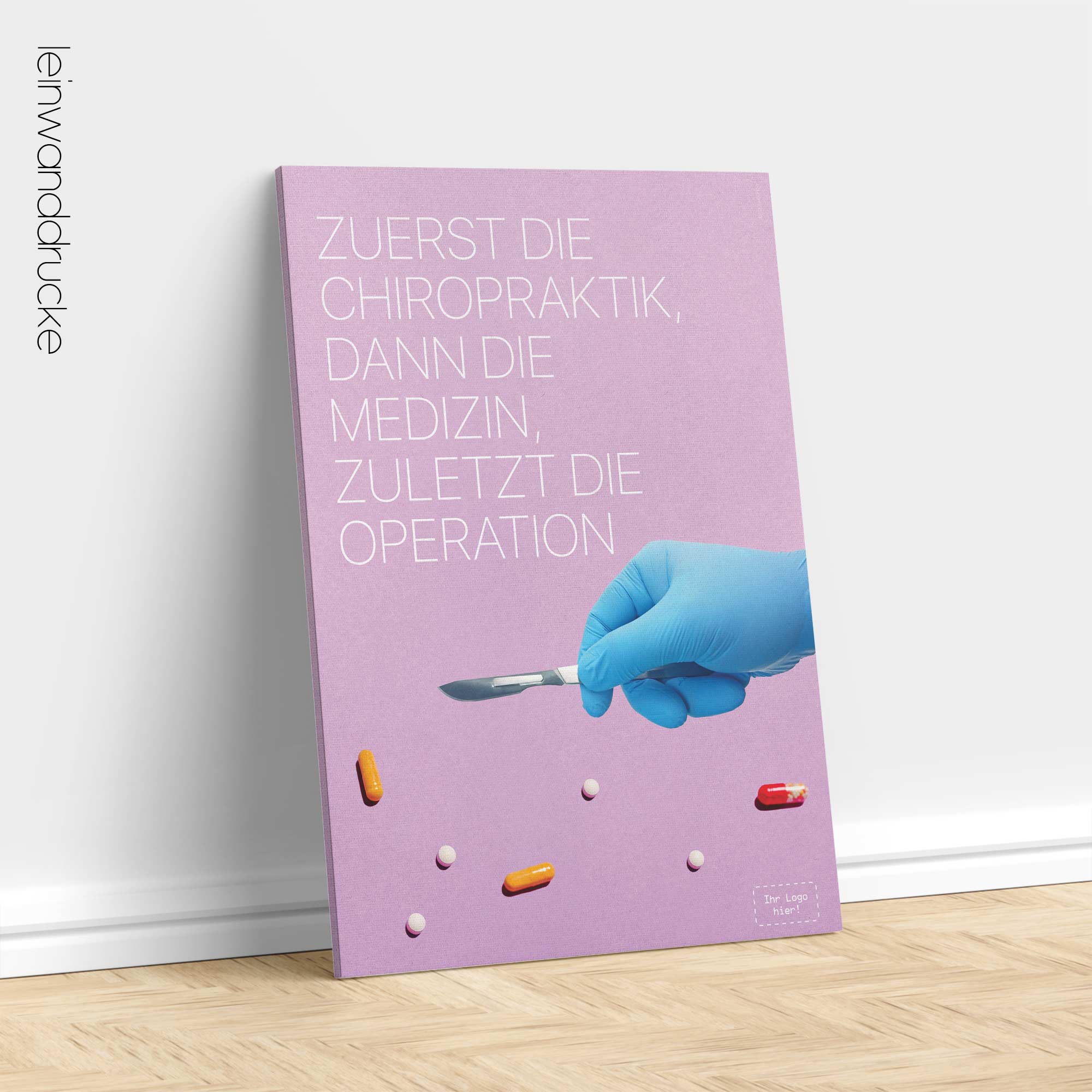 Chiropraktik zuerst! Chiropraktik-Poster von www.educare.design