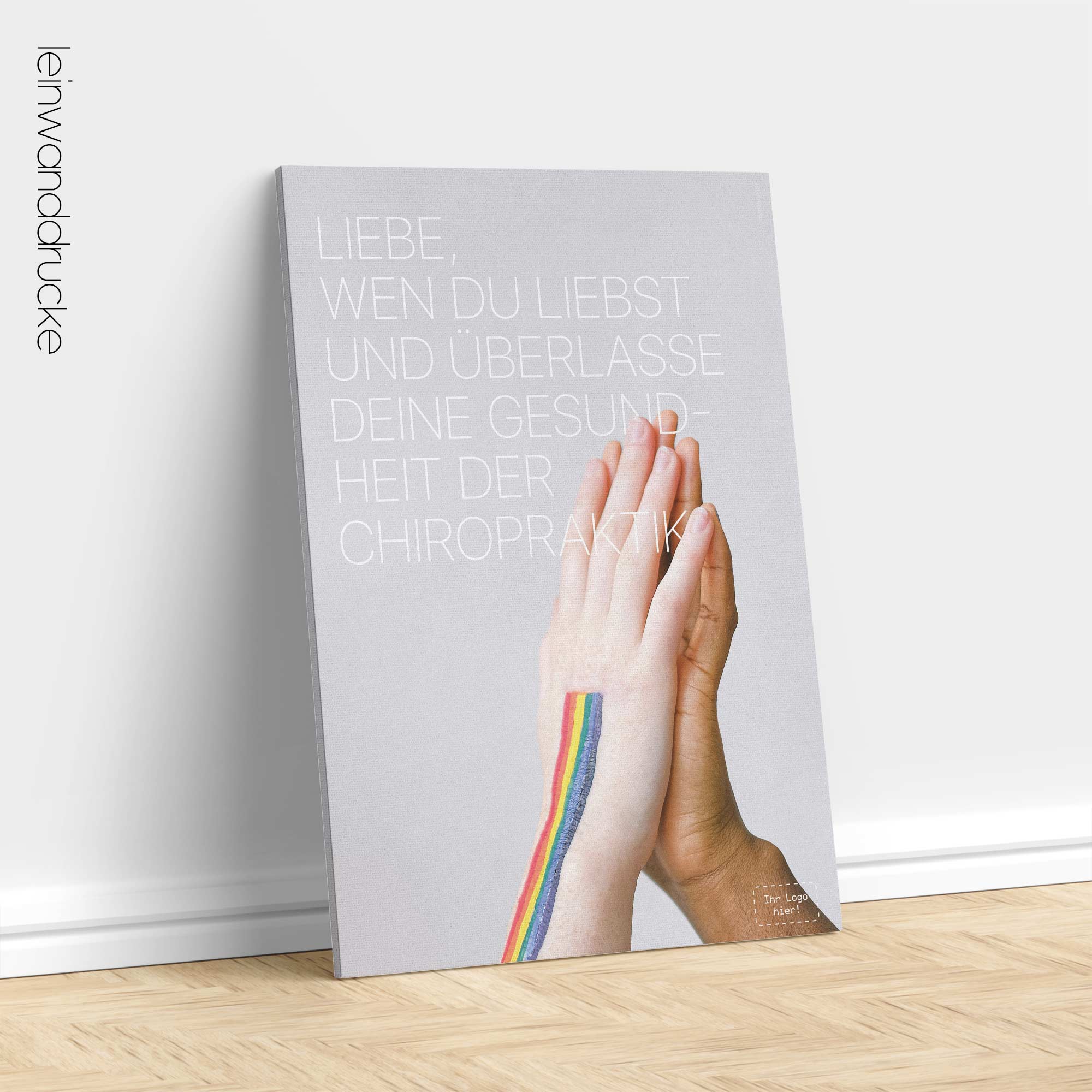 Liebe und Chiropraktik. Poster von www.educare.design