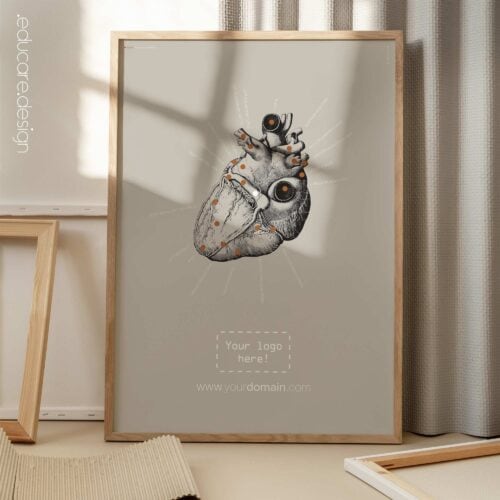 Heart anatomy, postural surface view