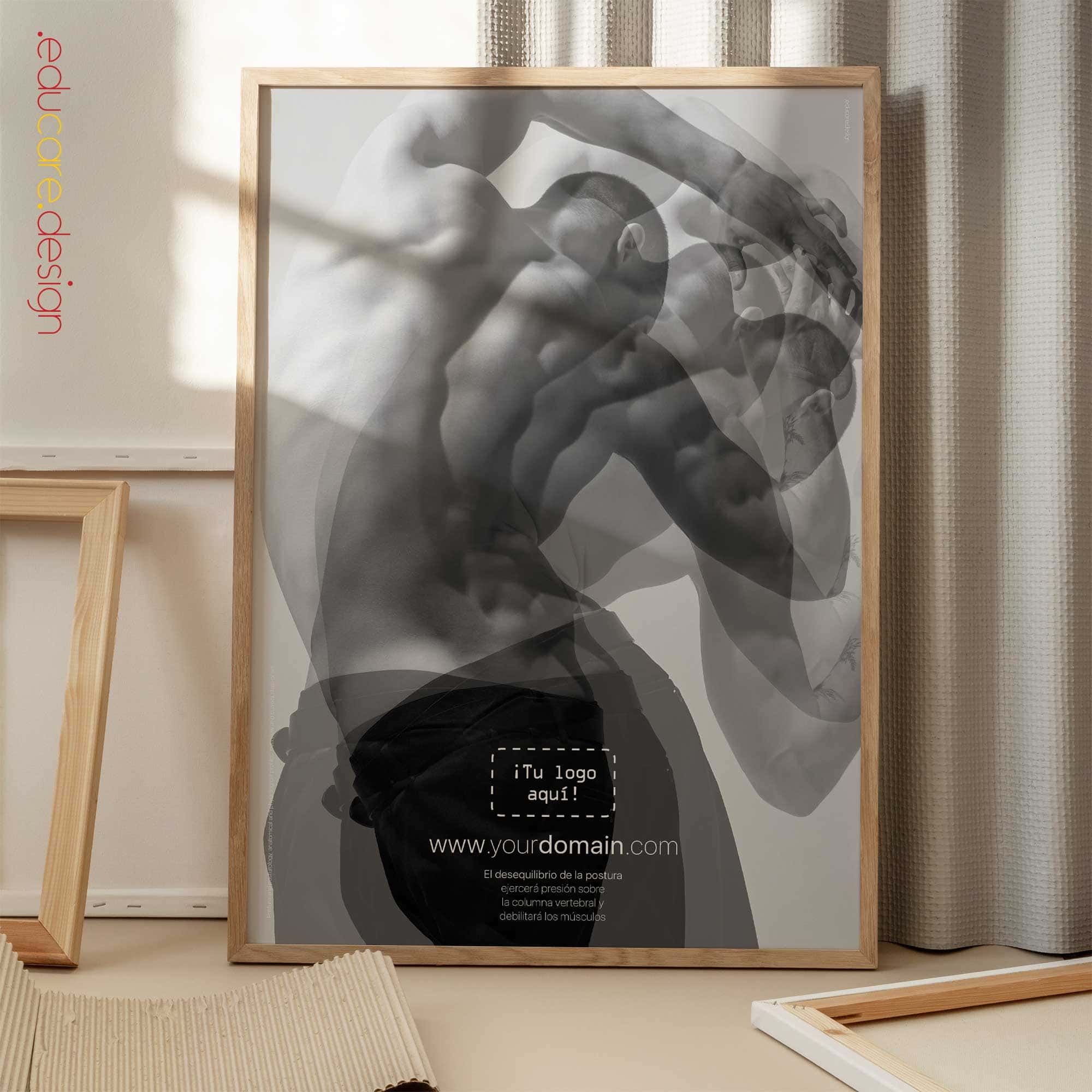 Desequilibrio postural y consecuencias. Material gráfico de educare.design