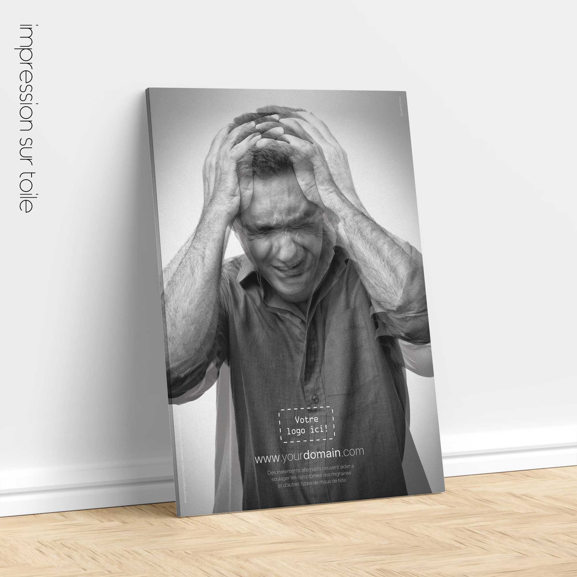 Migraine et traitements alternatifs. Illustration de educare.design