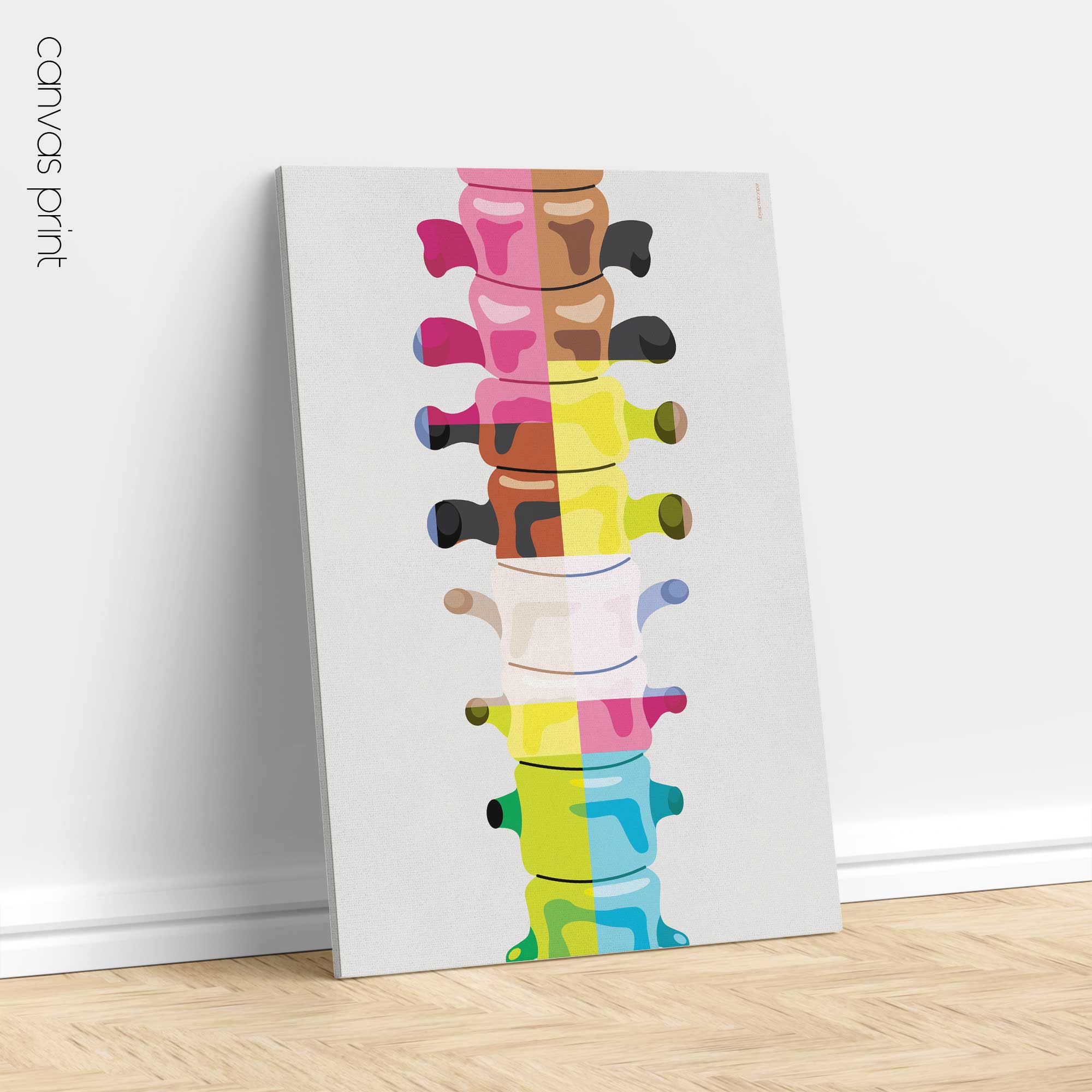 Thoracic Lumbar Anatomy Pop Art from www.educare.design