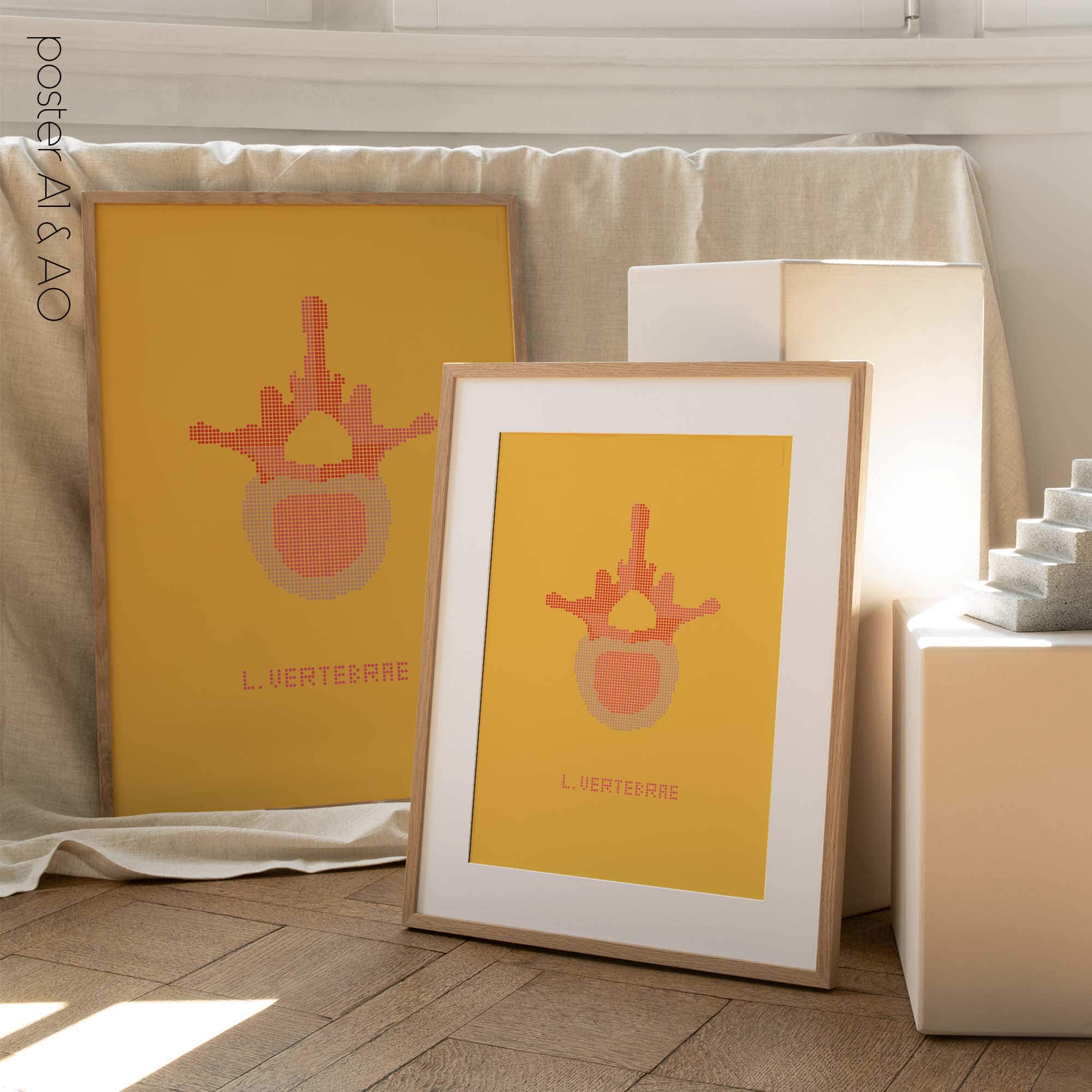 Lumbar Vertebrae Pop Art