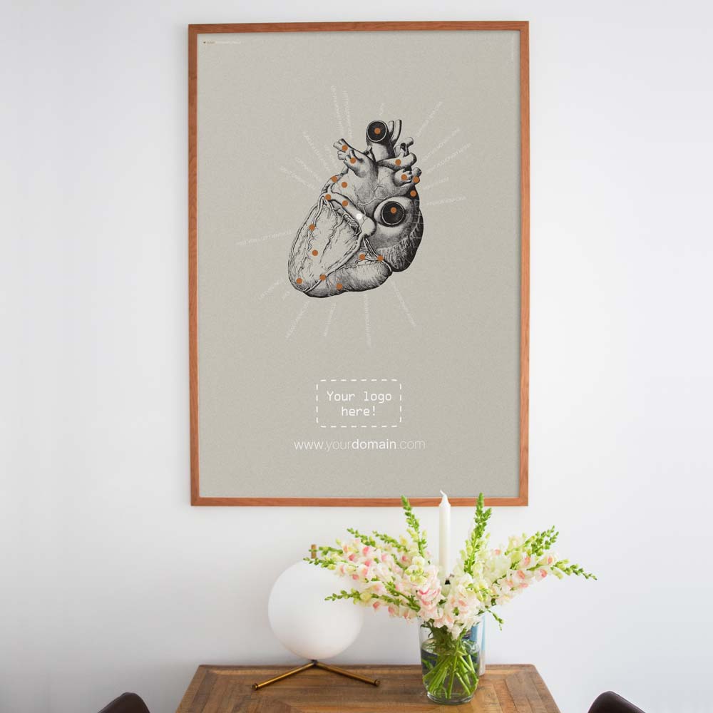 Vintage Heart Anatomy Artwork