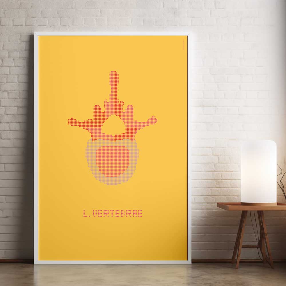 lumbar vertebrae pop art main – Premium Anatomy Chart by educare.design