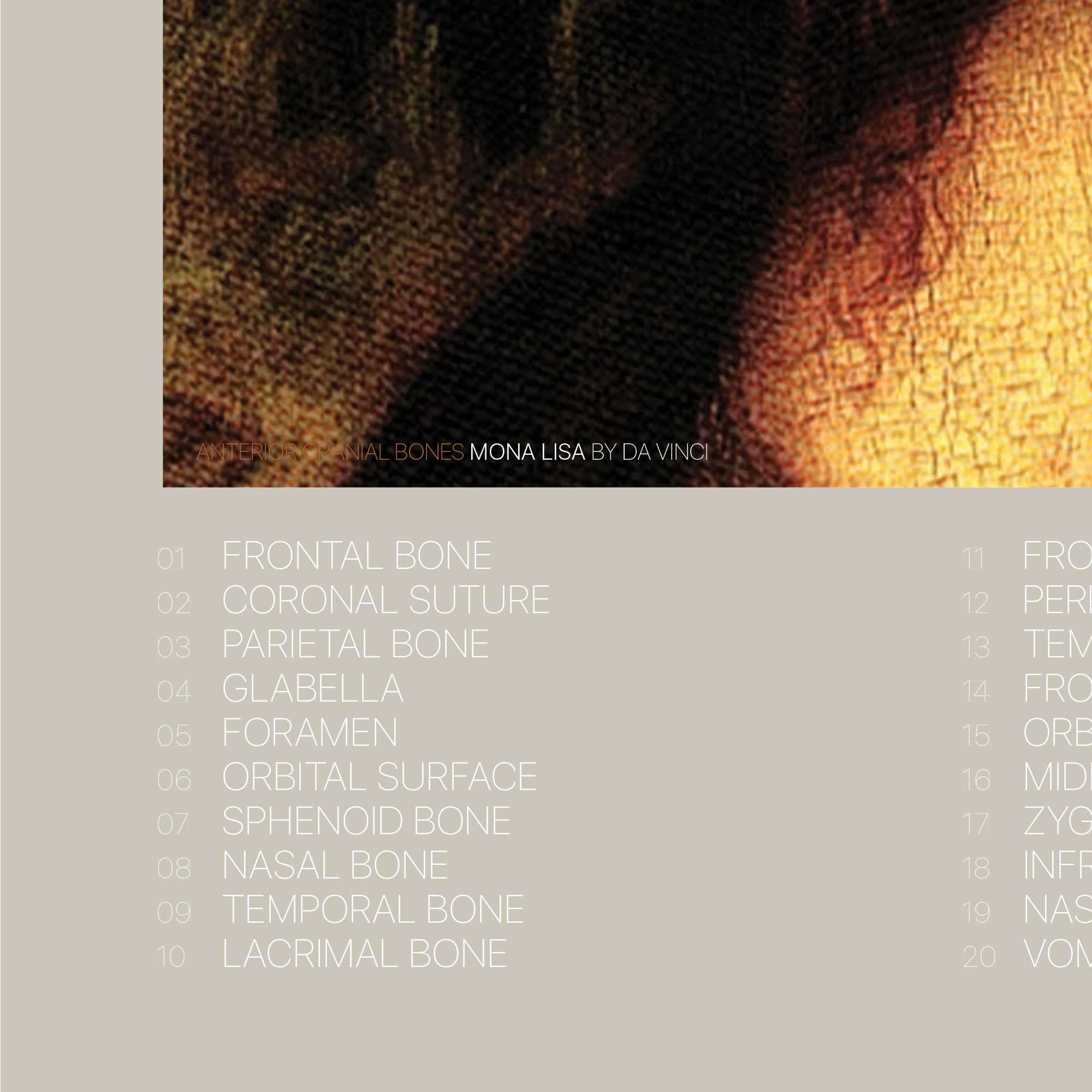 Mona Lisa & Anterior Cranial Bones