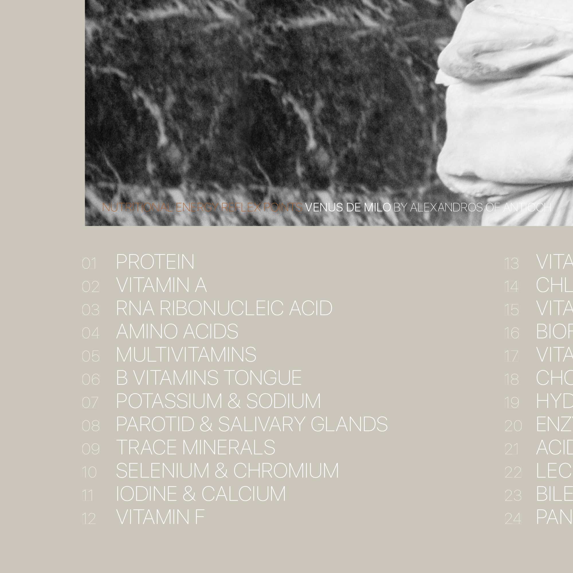 Venus & Nutritional Energy Reflex Points