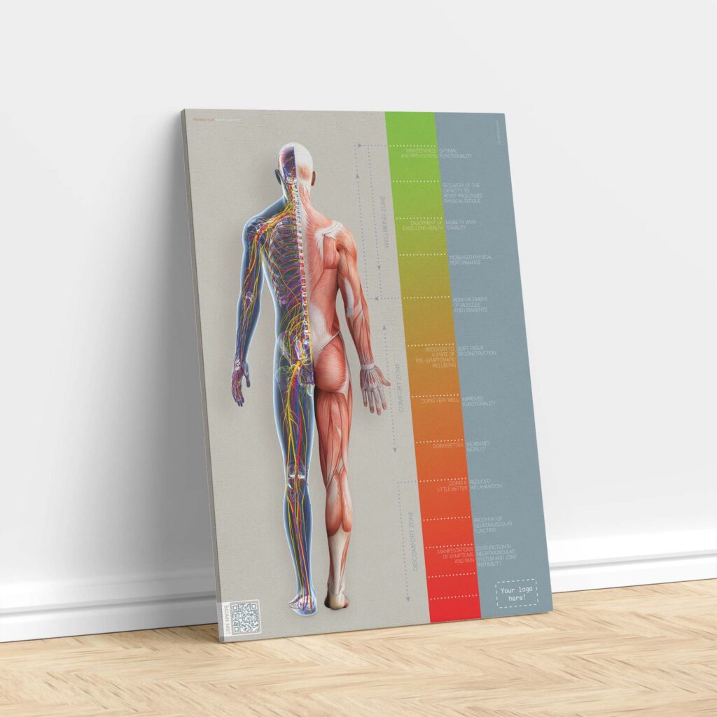 Large canvas print with logo and QR-Code customisation