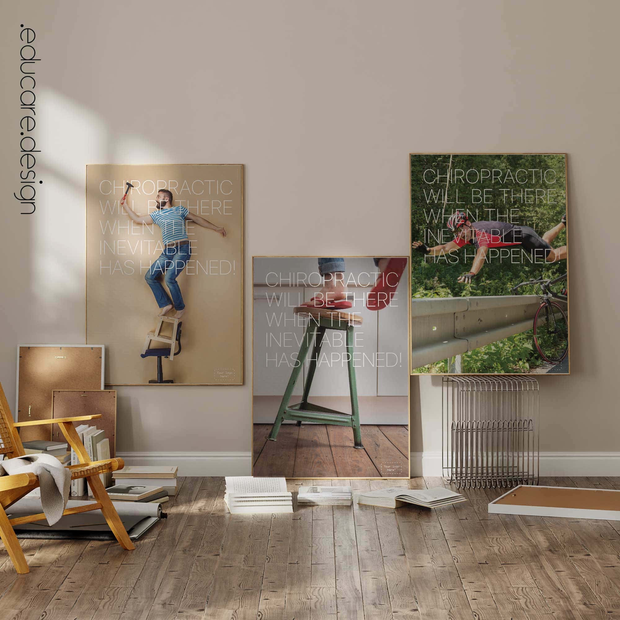 Set di poster sulla chiropratica