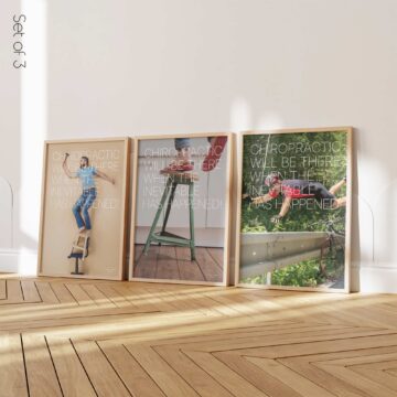 Set di poster sulla chiropratica