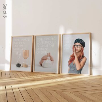 Set of osteopathy posters