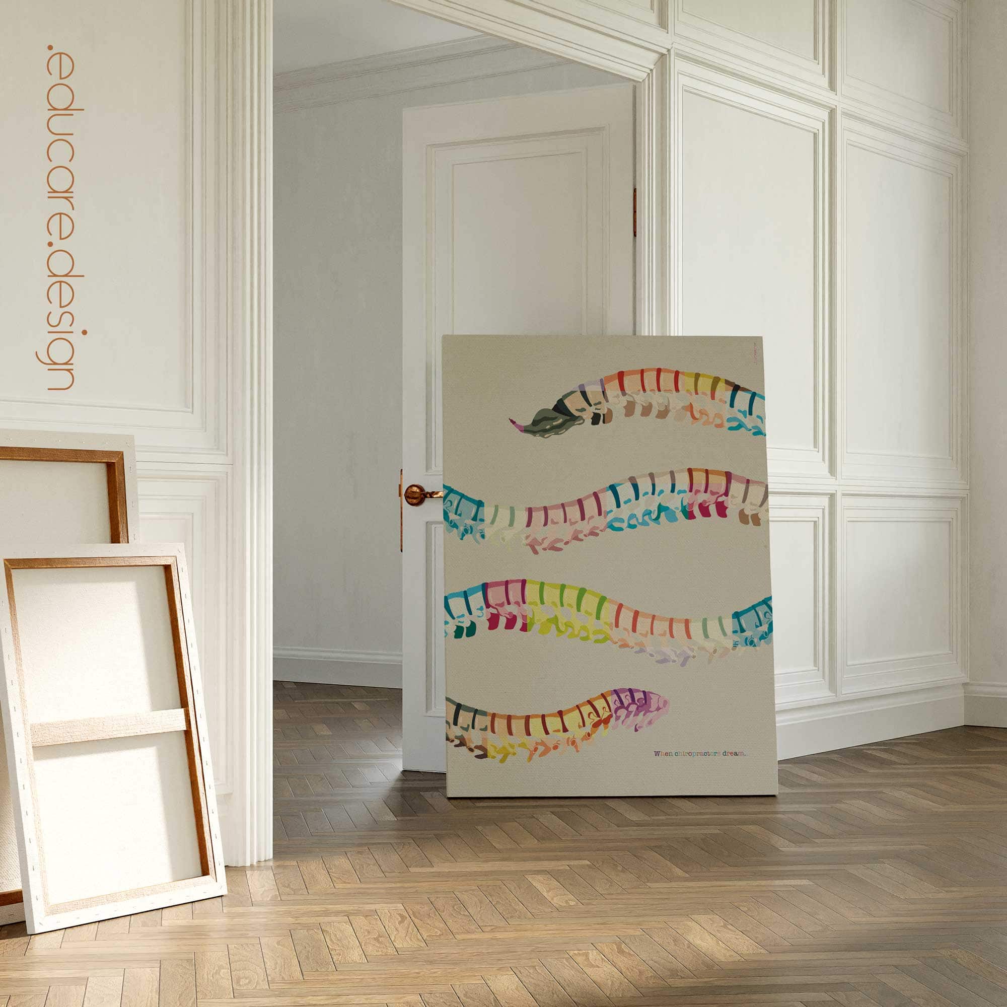When chiropractors dream... Artwork for chiropractors from www.educare.design