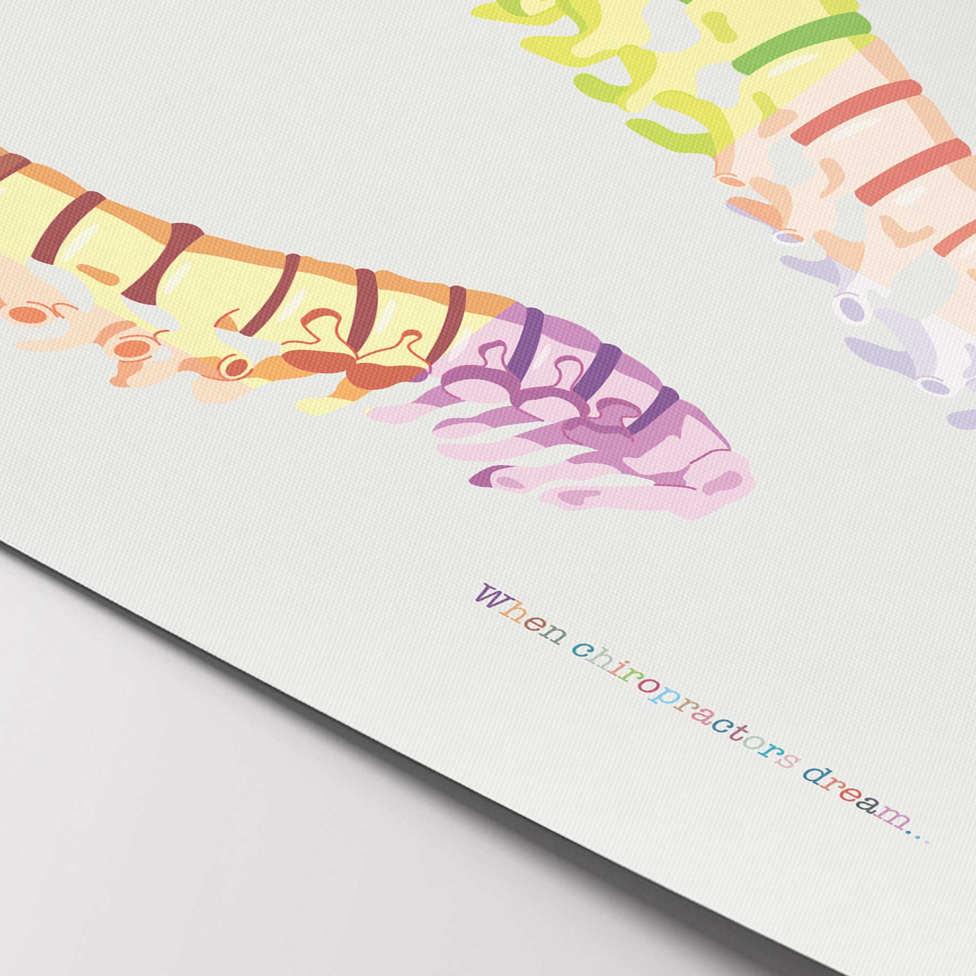 When chiropractors dream... Artwork for chiropractors from www.educare.design