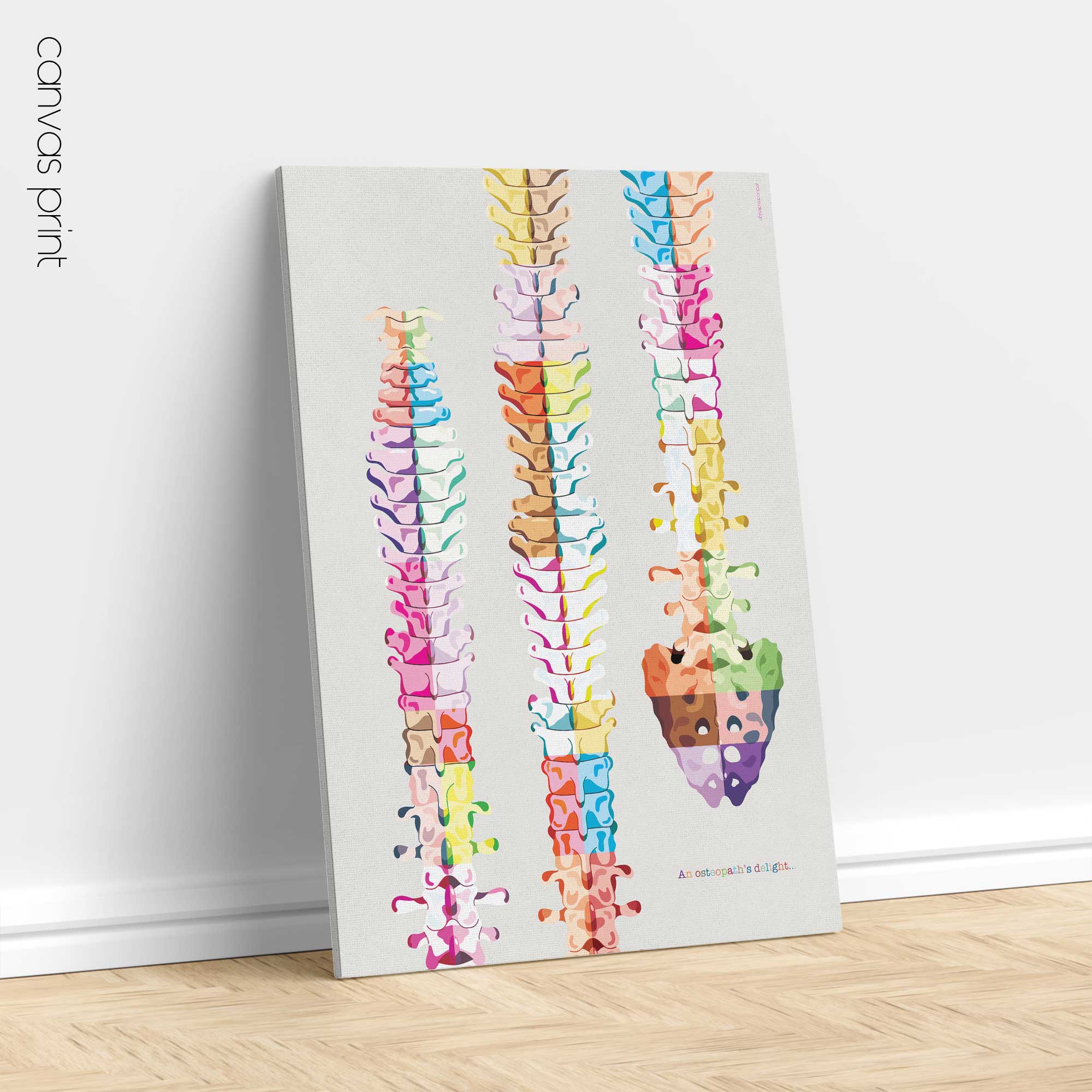 An osteopath's delight... Artwork for chiropractors from www.educare.design